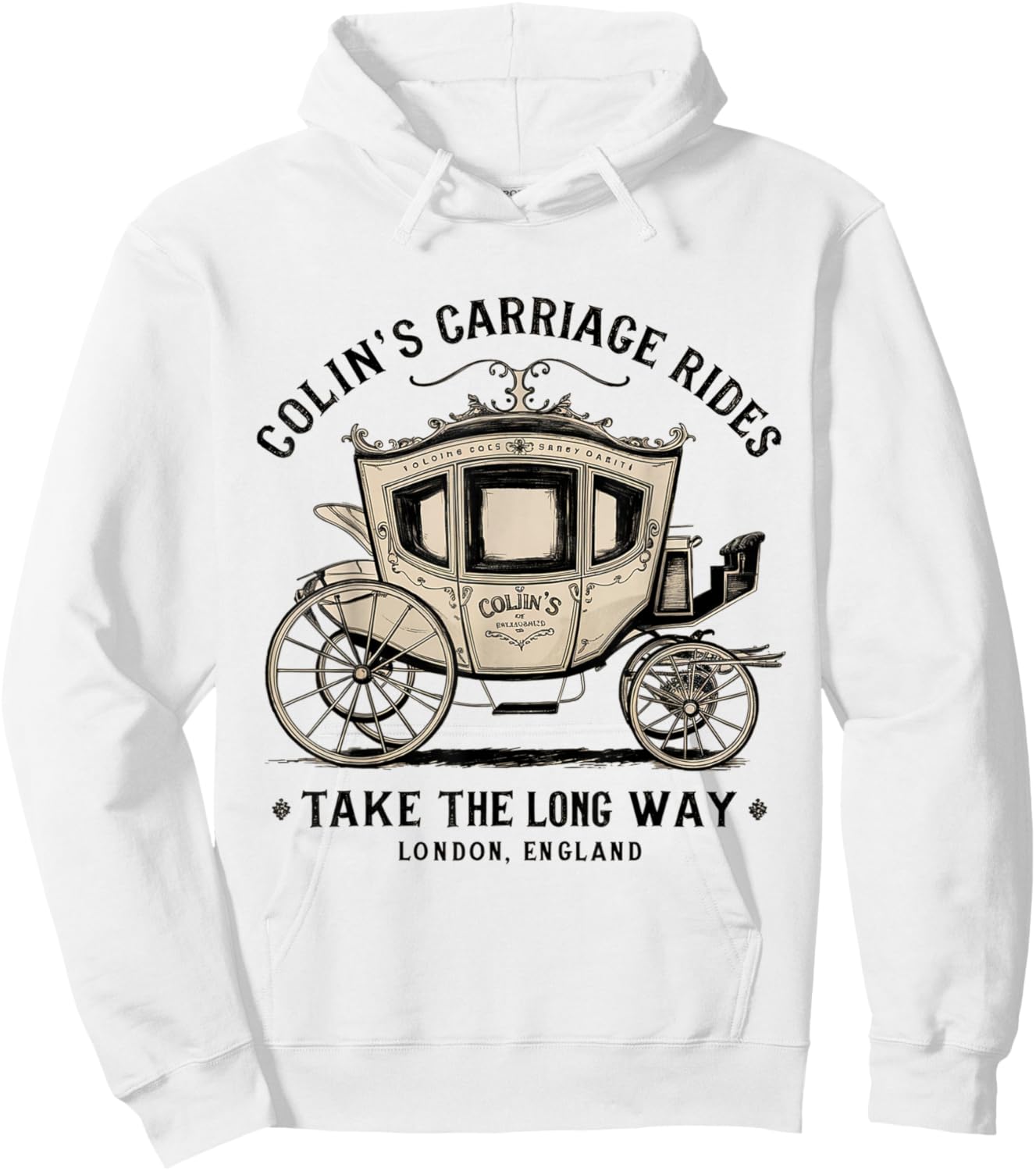 Colin's Carriage Rides Take The Long Way Hoodie - Hoodie | White