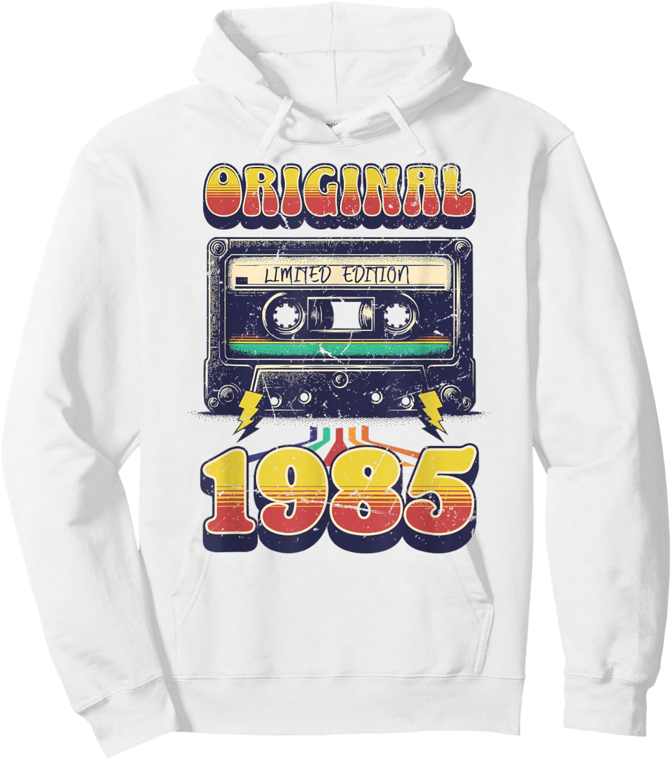 40th Birthday Retro Vintage 1985 Men Women Hoodie - Hoodie | White