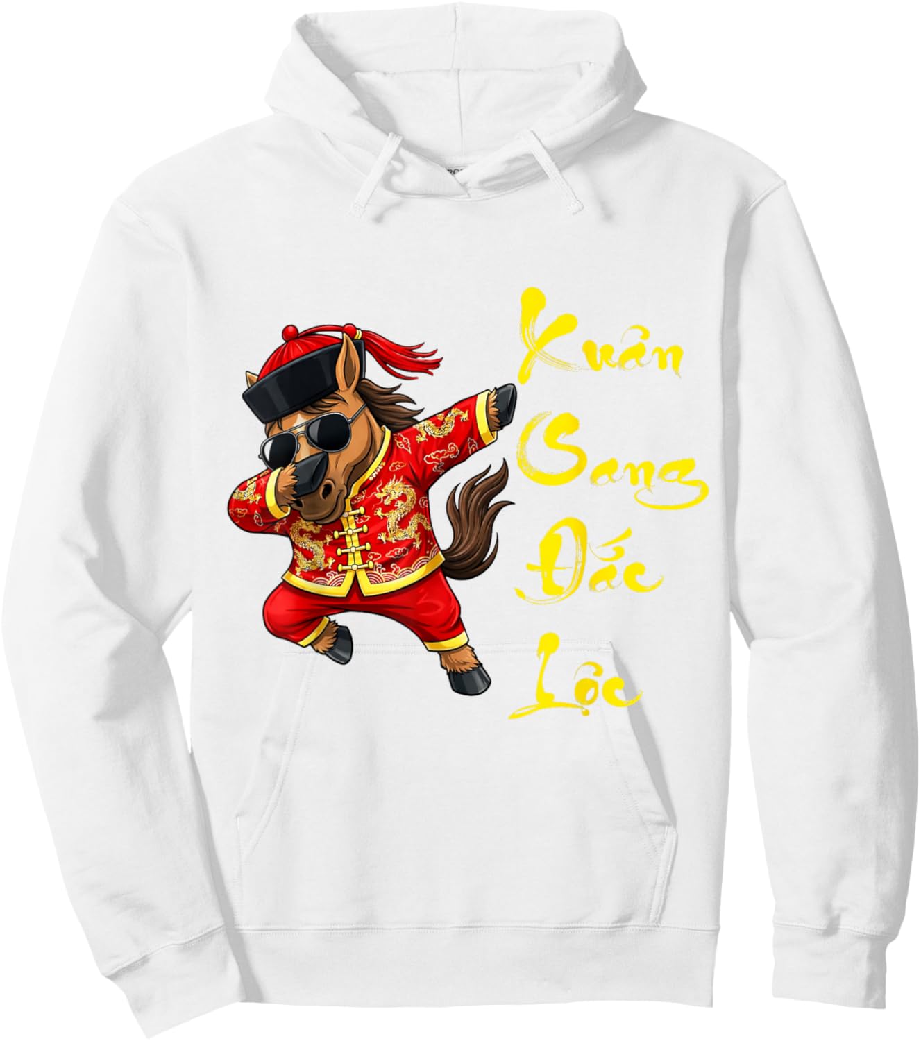 Vietnamese New Year Decorations 2026 for Kids, Men and Women Hoodie - Hoodie | White
