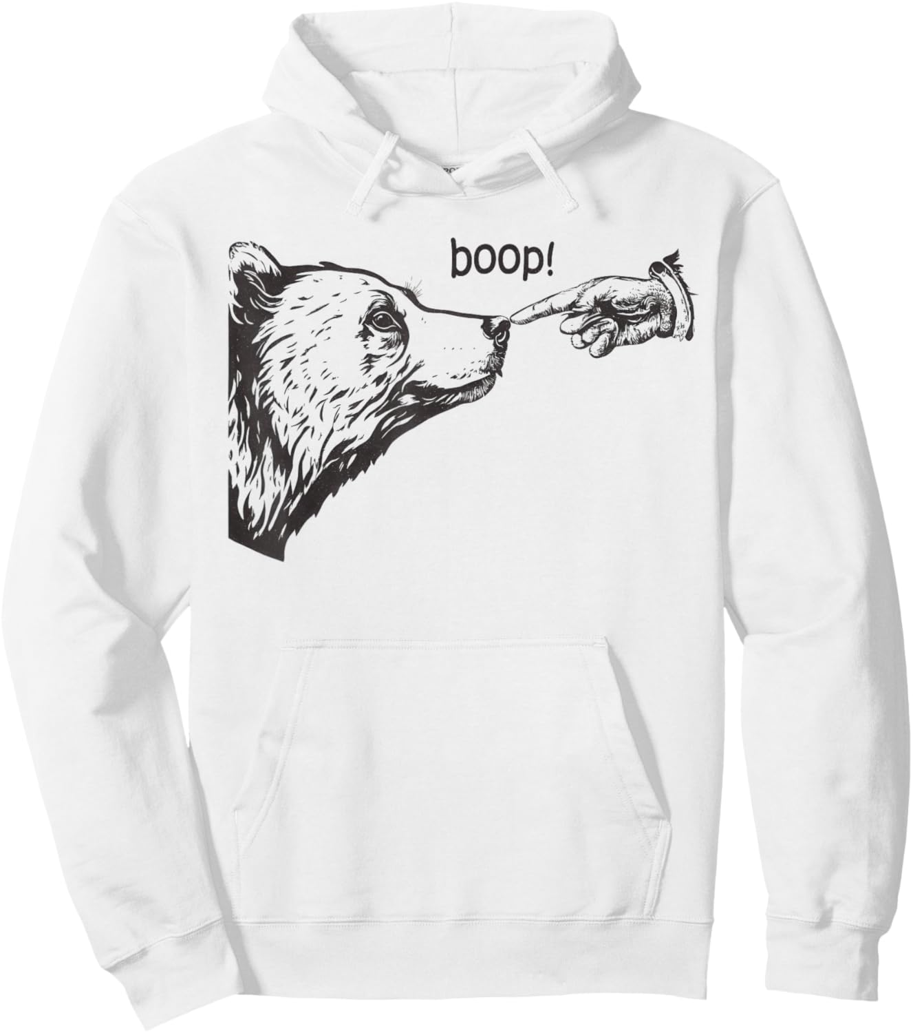 Retro Boop Bear Vintage Hoodie - Hoodie | White