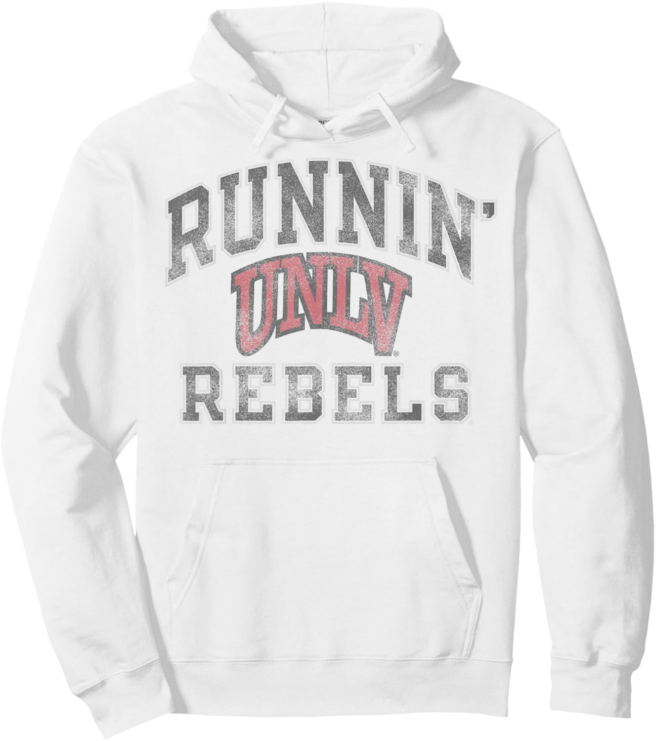 UNLV Rebels Vintage Worn Gray Officially Licensed Hoodie - Hoodie | White