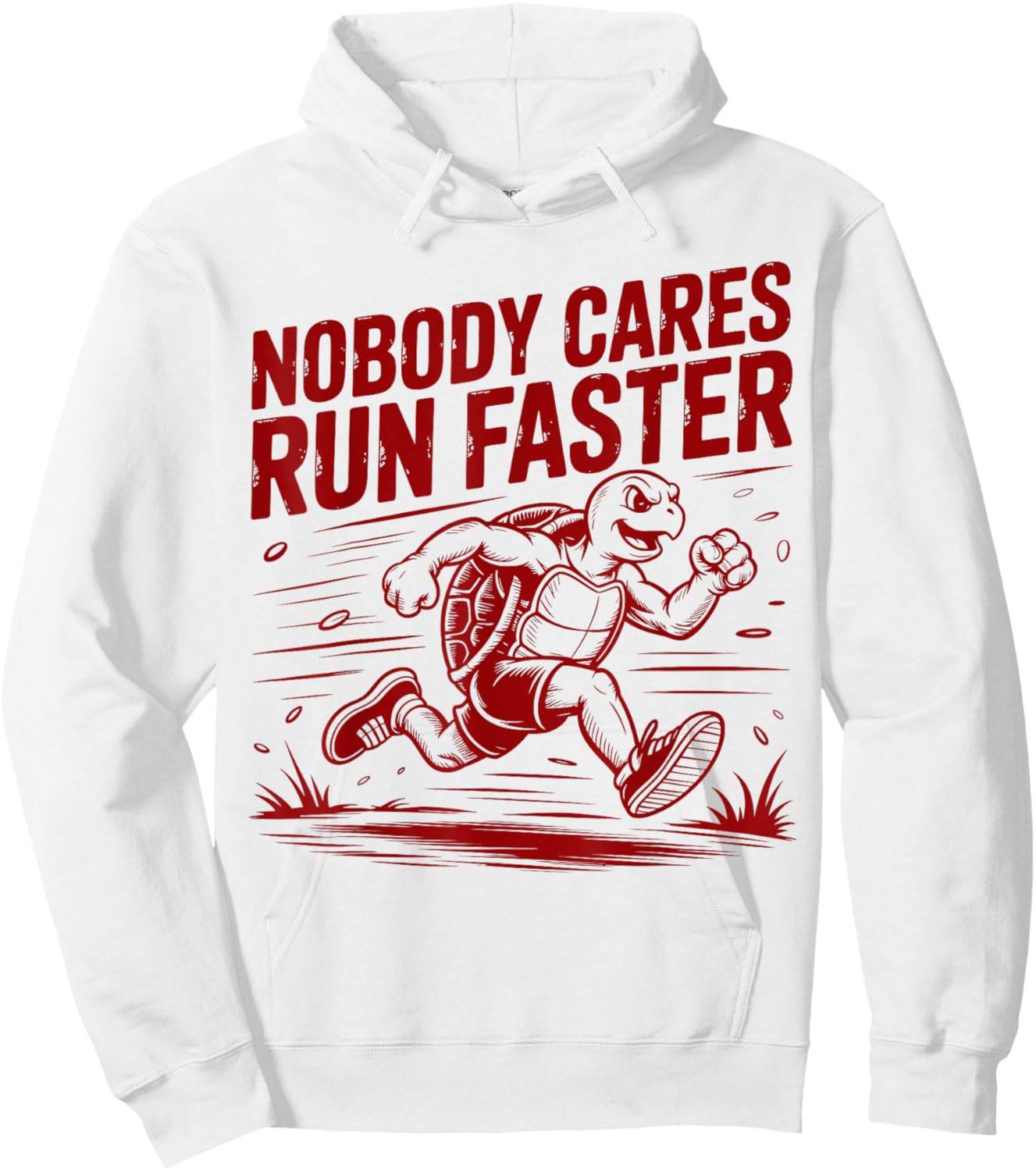 Nobody Cares Run Faster Funny Track Coach PE Teacher Hoodie - Hoodie | White