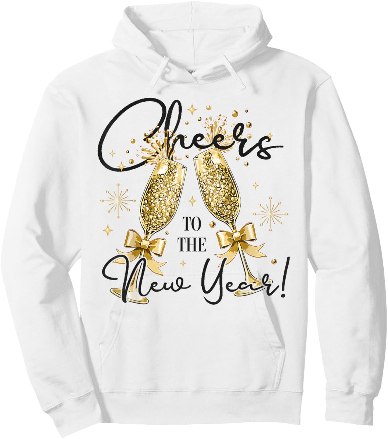 Happy New Year 2026 Cheers to A New Year Fireworks Hoodie - Hoodie | White