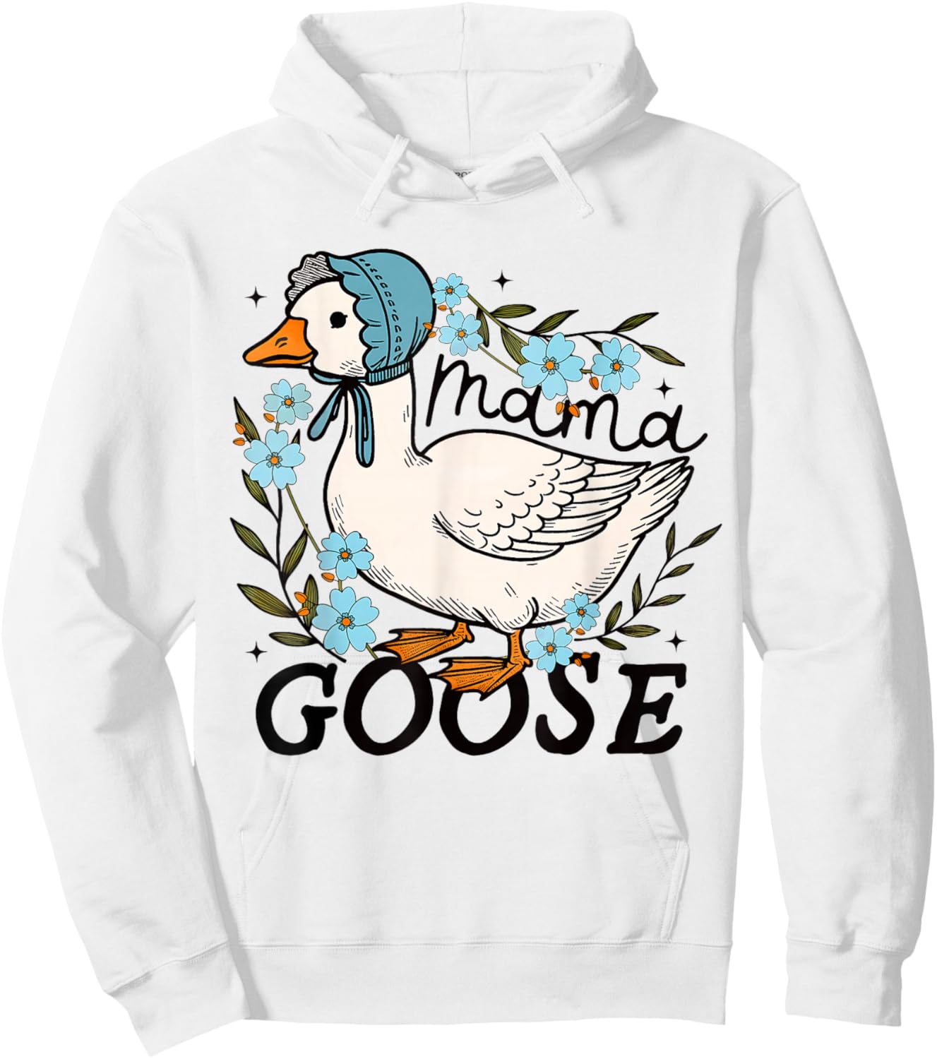 Mama Goose Funny Silly Goose Mom Humor Hoodie - Hoodie | White