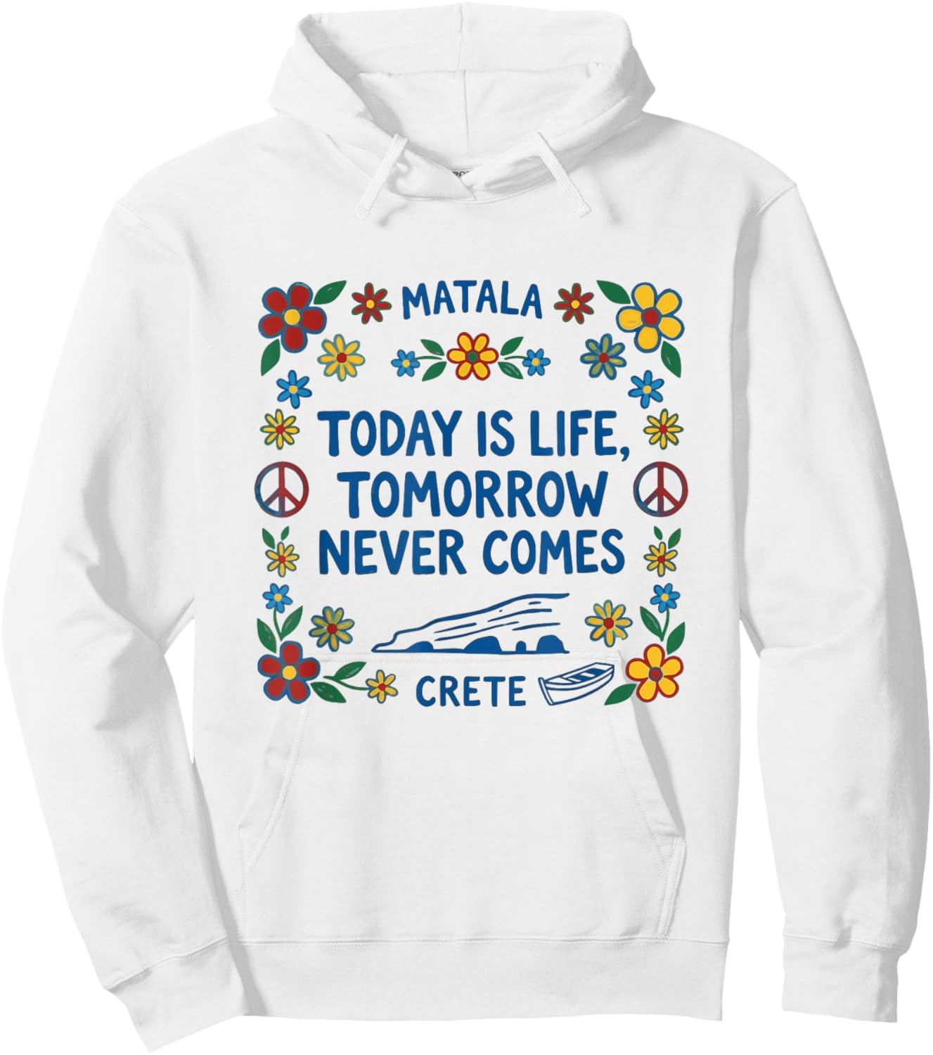 Matala - Today is Life, Tomorrow Never Comes Hoodie - Hoodie | White