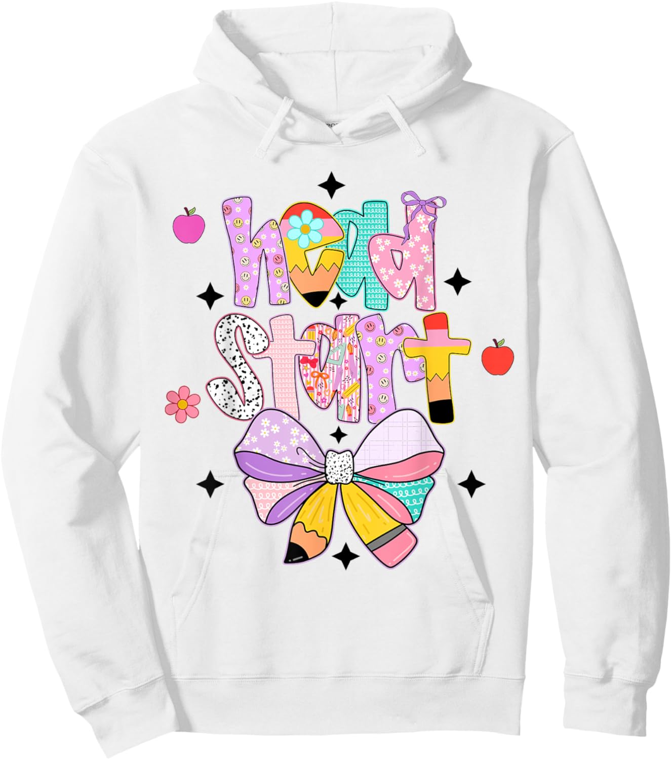 Groovy Head Start Preppy Coquette Bow Headstart Teacher Life Hoodie - Hoodie | White
