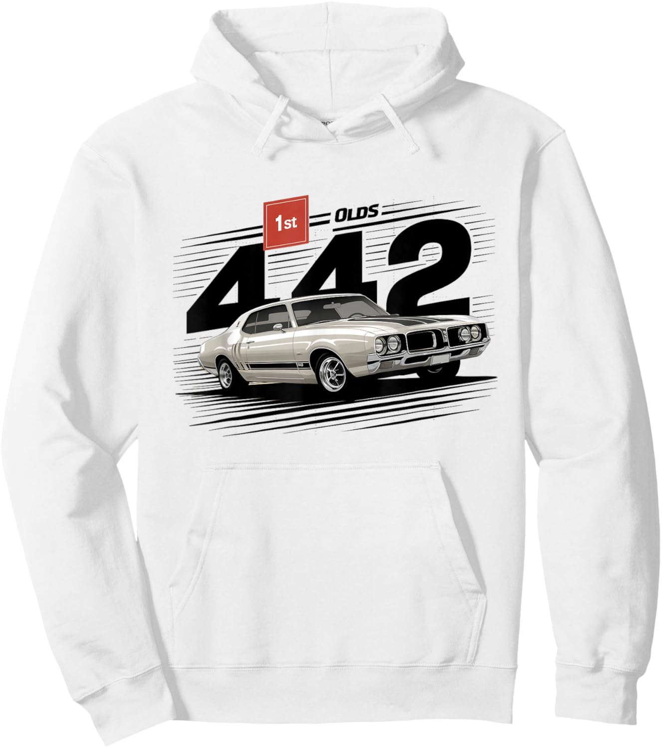Person into classic cars 1969 69 olds Vintage 442 muscle car Hoodie - Hoodie | White