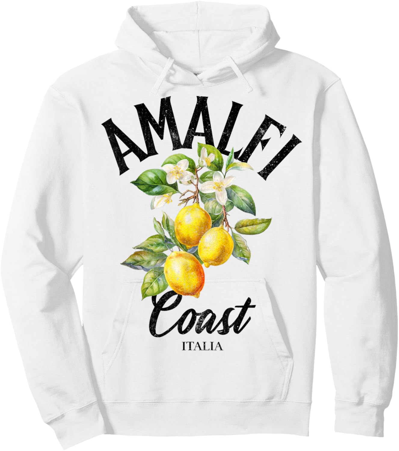 Amalfi Coast Lemons Italia Hoodie - Hoodie | White