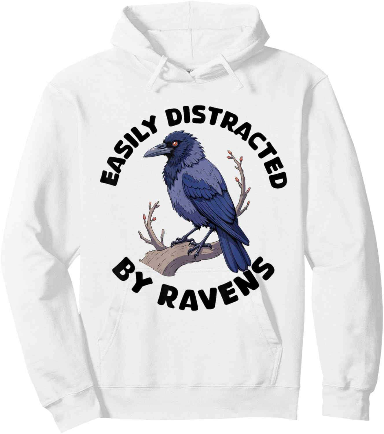 Ravens Crow Black Bird Corbie Silhouette Lover Men Women Boy Hoodie - Hoodie | White