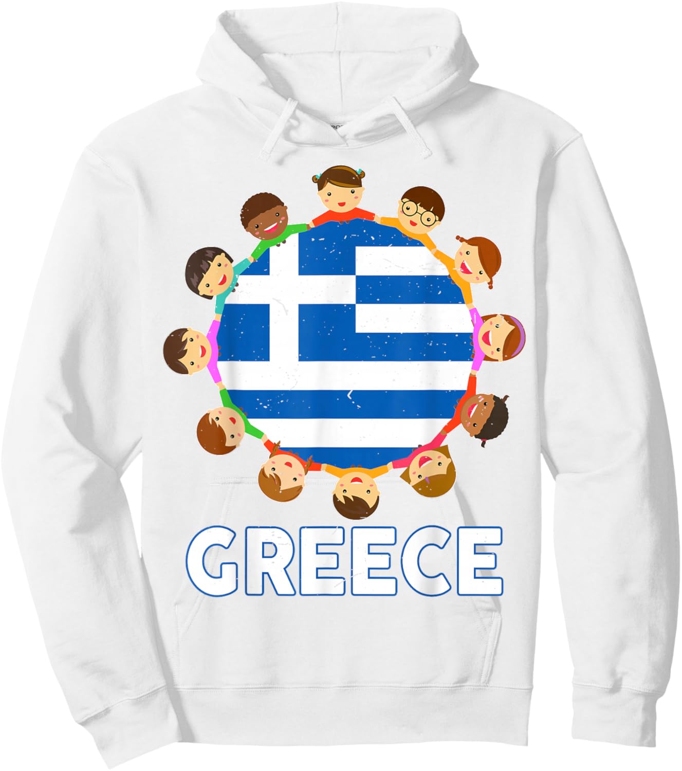 Toddler Greece Greek Flag Funny Baby Kid Boy Men Women Hoodie - Hoodie | White