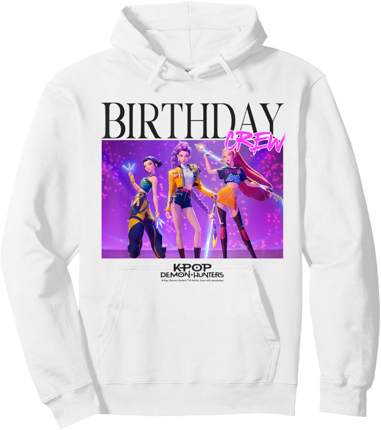 KPop Demon Hunters Birthday Crew Offiziell lizenziert Hoodie - Hoodie | White