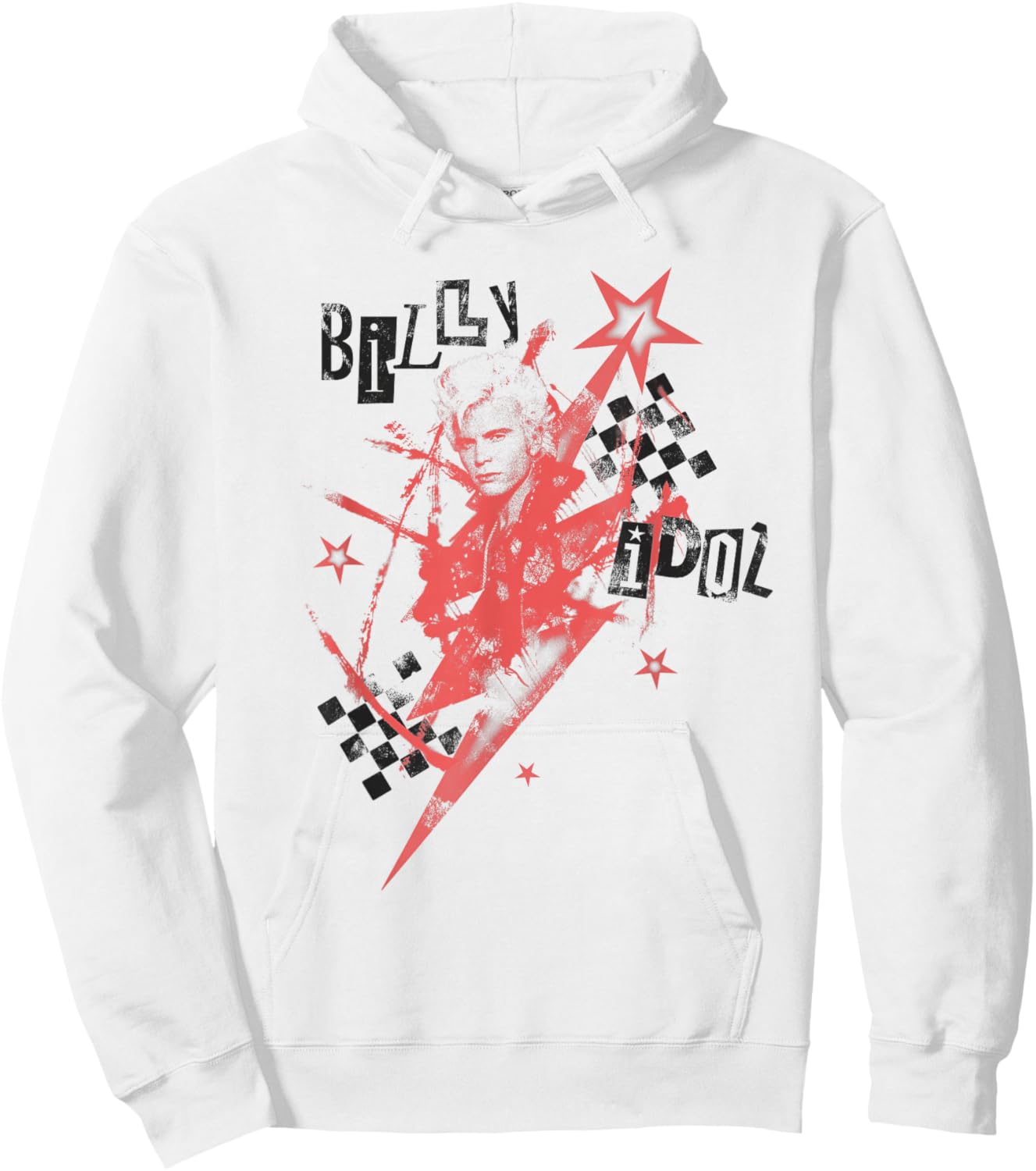 Billy Idol - Checker Collage Hoodie - Hoodie | White