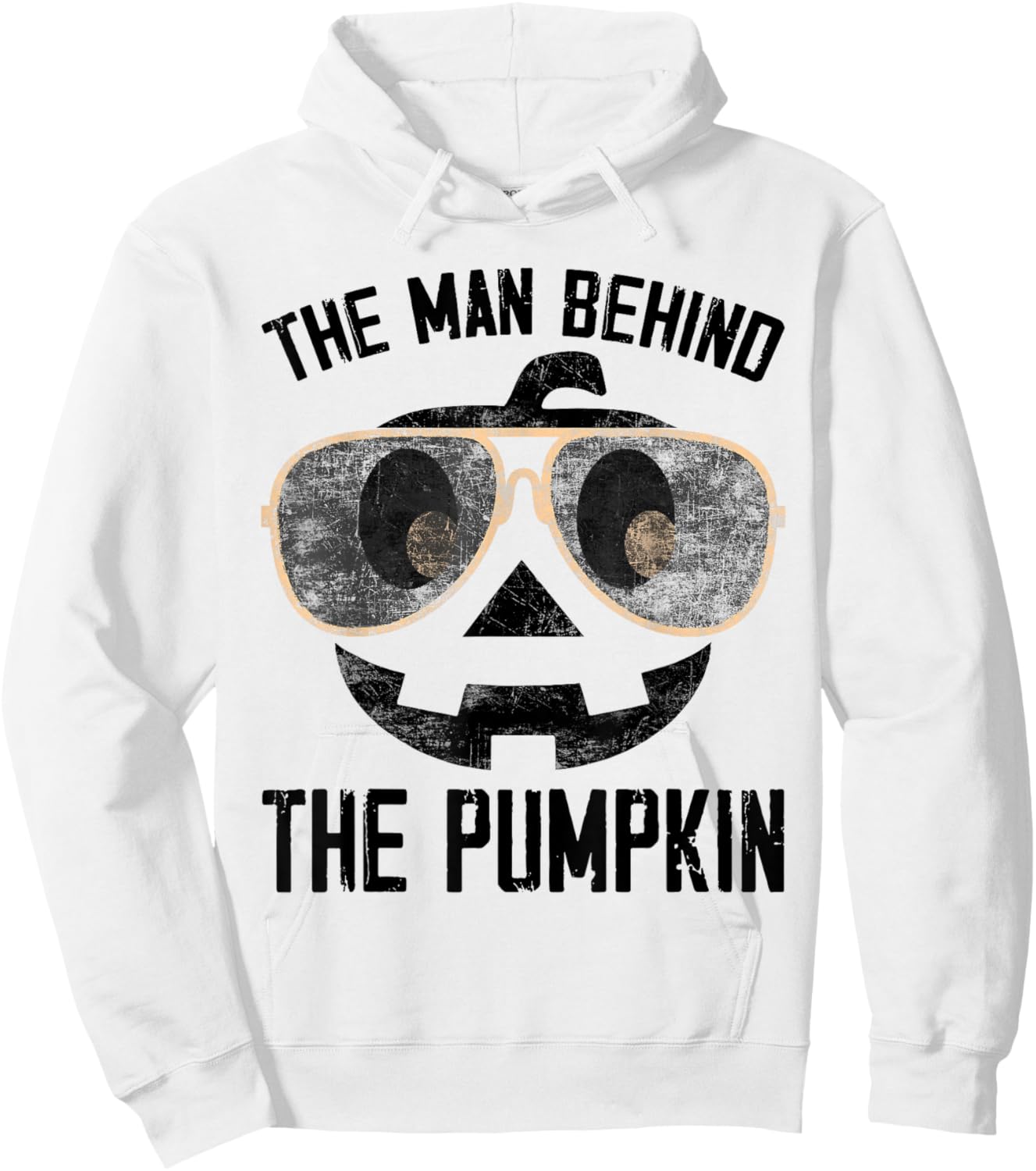 The Man Behind The Pumpkin New Baby Shower Dad Halloween Hoodie - Hoodie | White