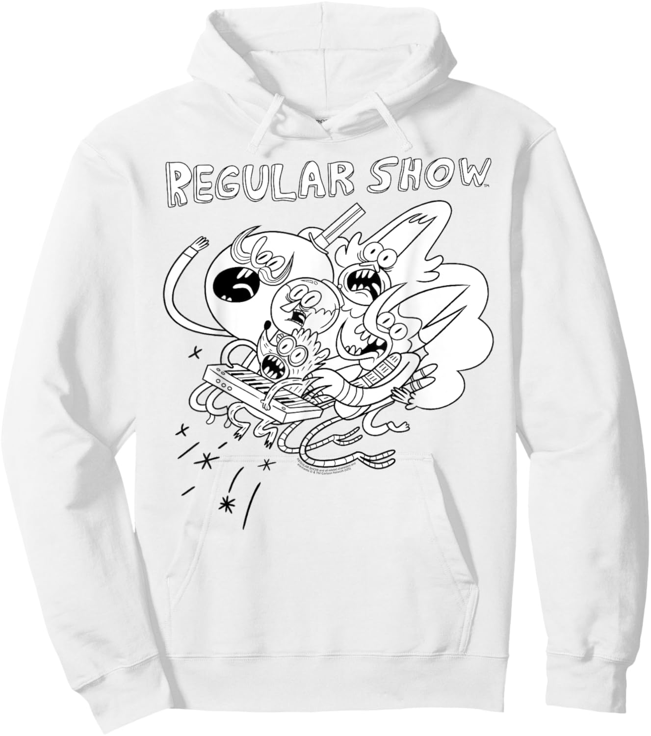 Regular Show Crazy Keyboard Characters Funny Cartoon Hoodie - Hoodie | White