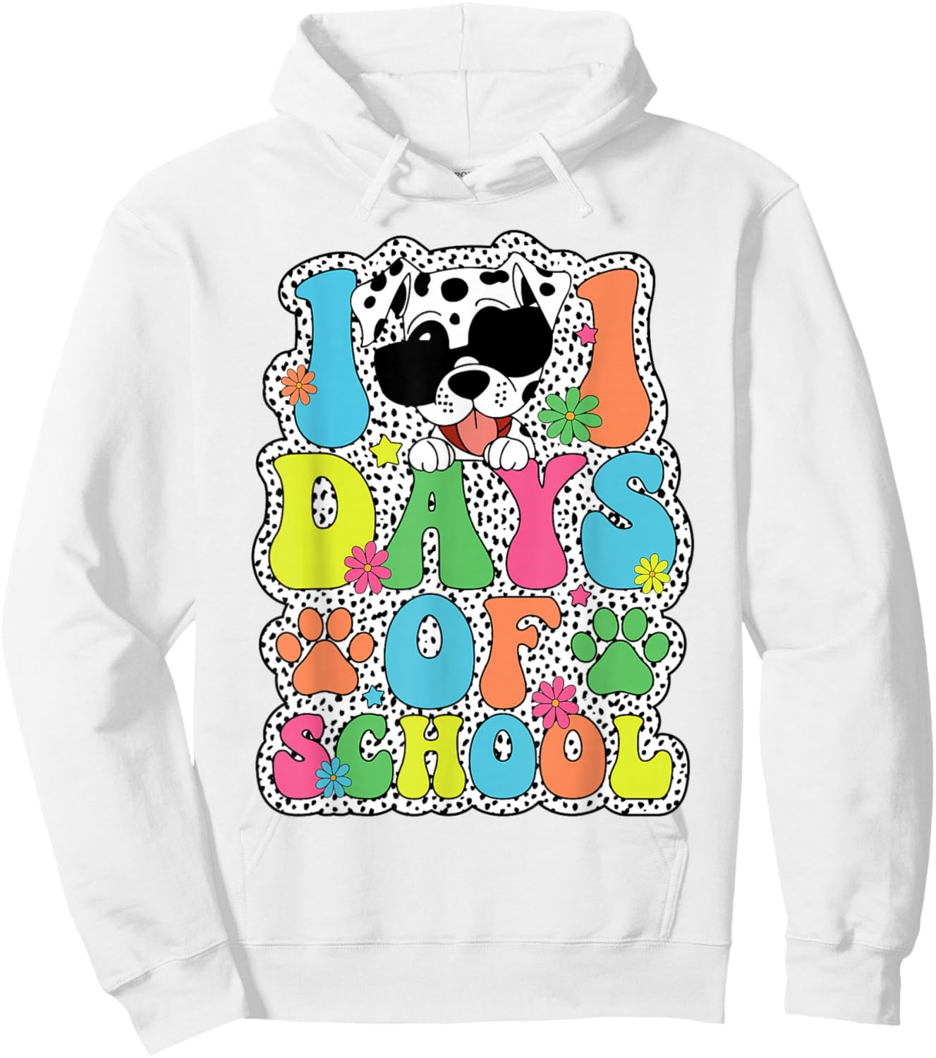 100 Days Of School Dalmatian Dog Boy Kid 100th Day Of School Hoodie - Hoodie | White