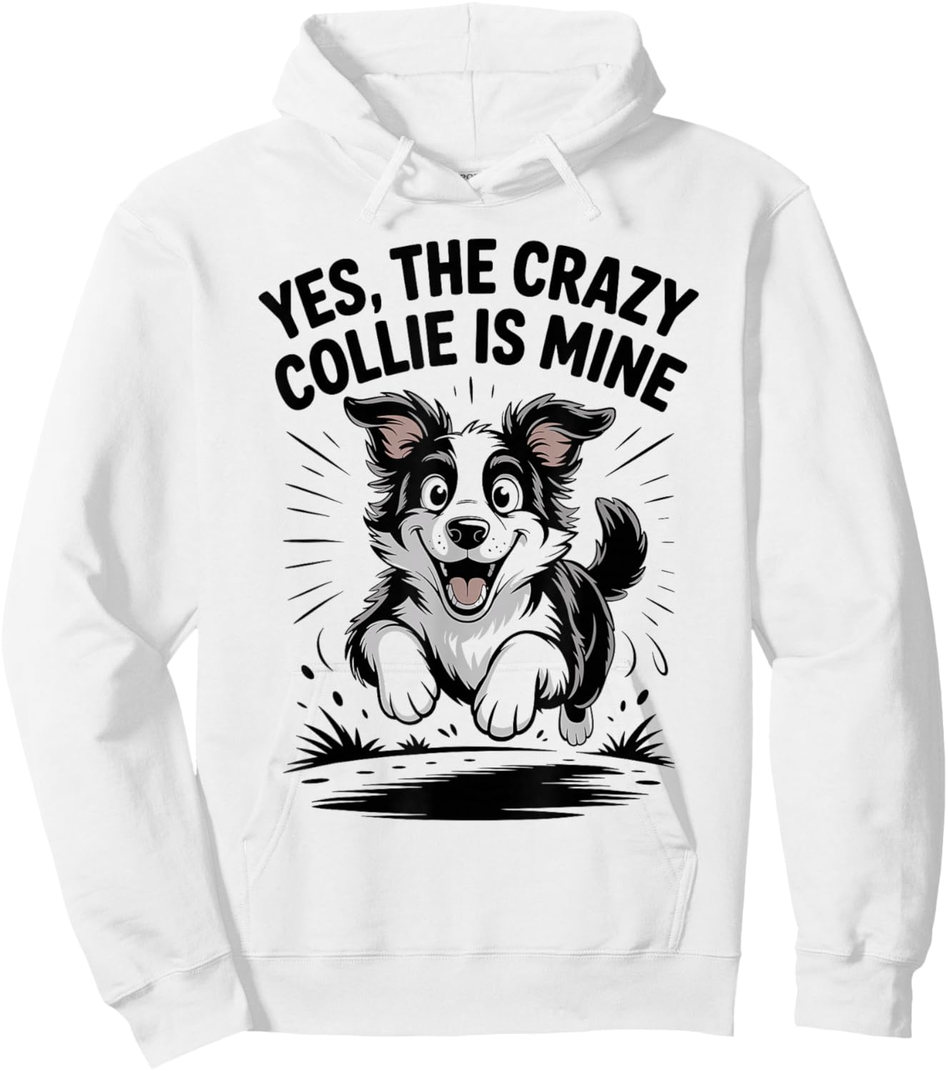 Collie Breed Cute Dog Lover Cartoon Funny Border Collie Hoodie - Hoodie | White