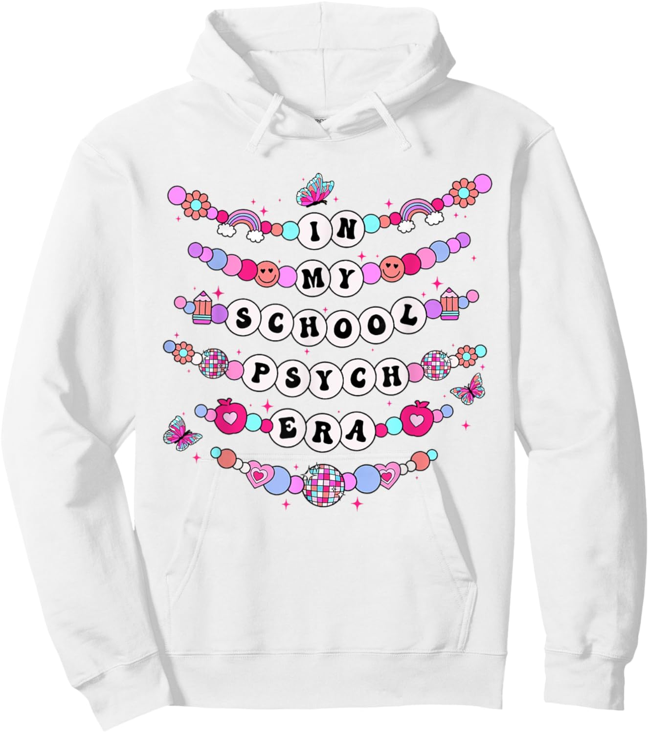 Women In My School Psych Era Retro School Psychologist Hoodie - Hoodie | White
