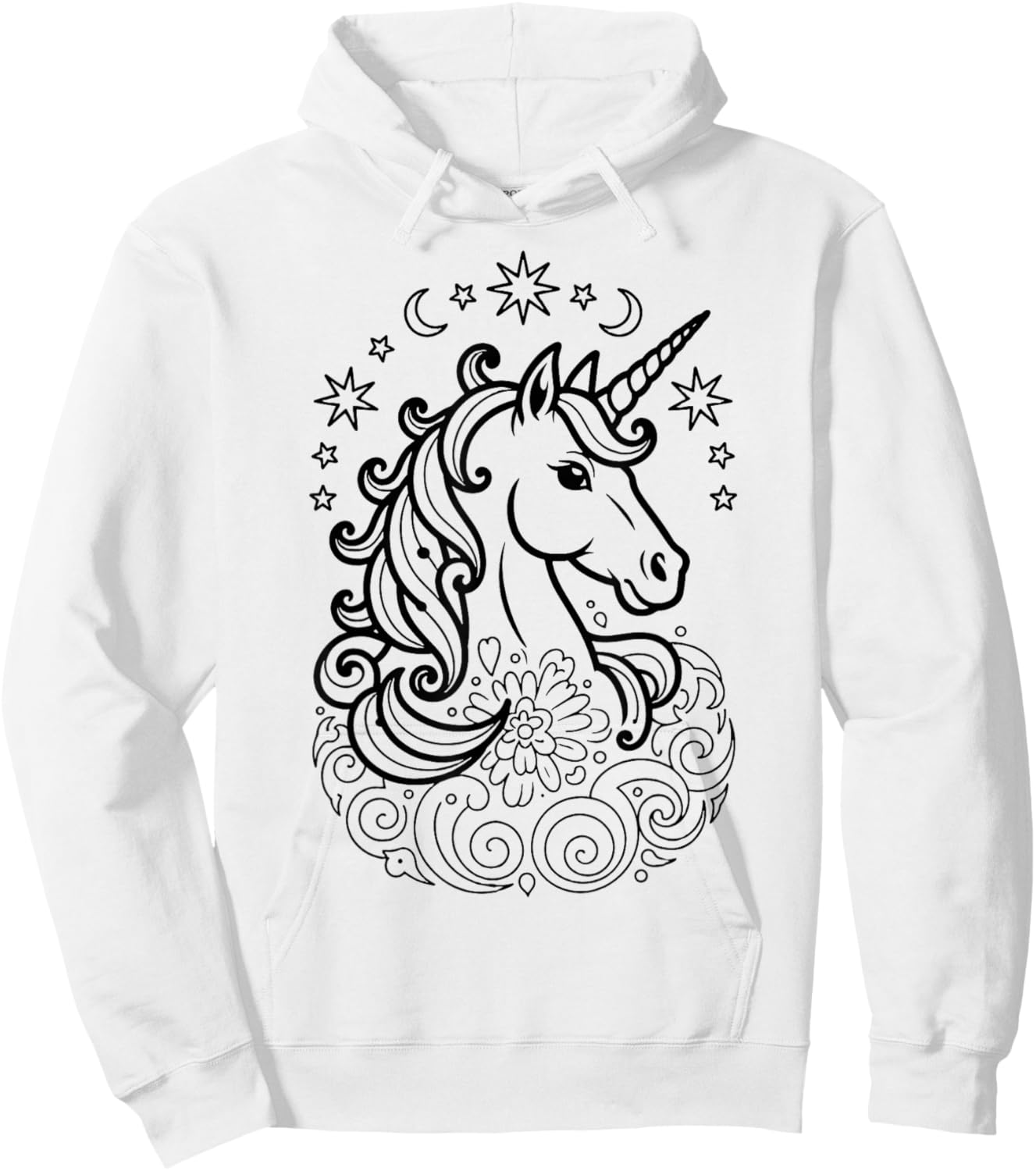 Color and Paint Your own Unicorn Hoodie - Hoodie | White