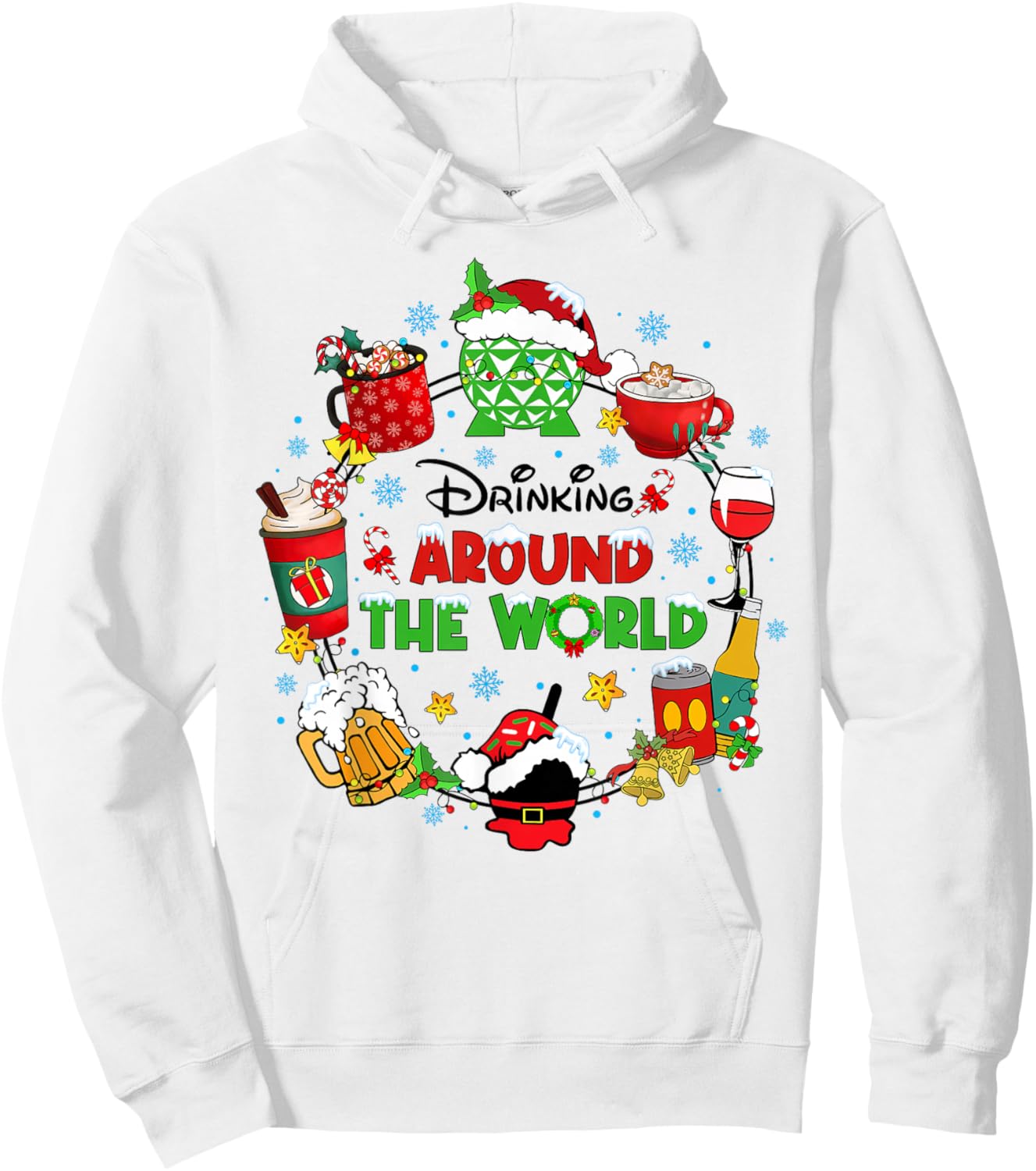 Drinking Around The World Family Christmas Vacation Hoodie - Hoodie | White