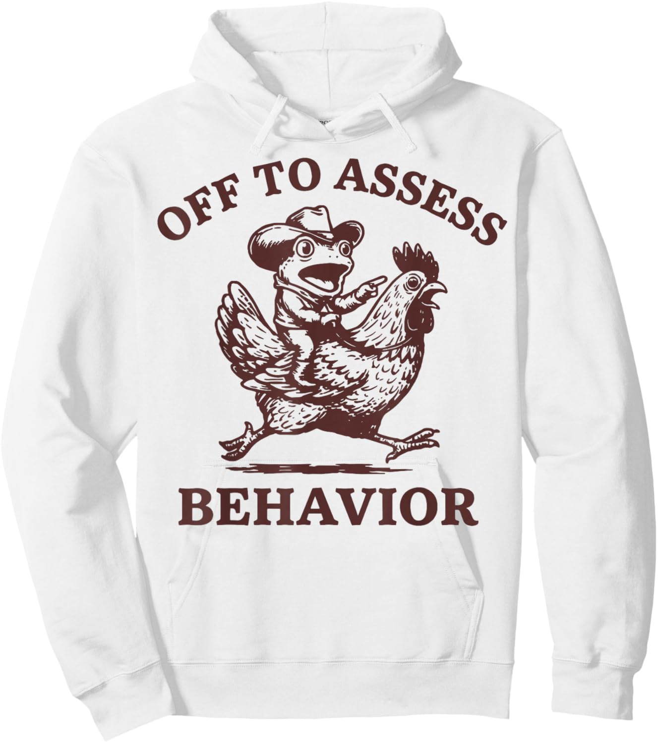 Off to Assess Behavior Frog Hoodie - Hoodie | White