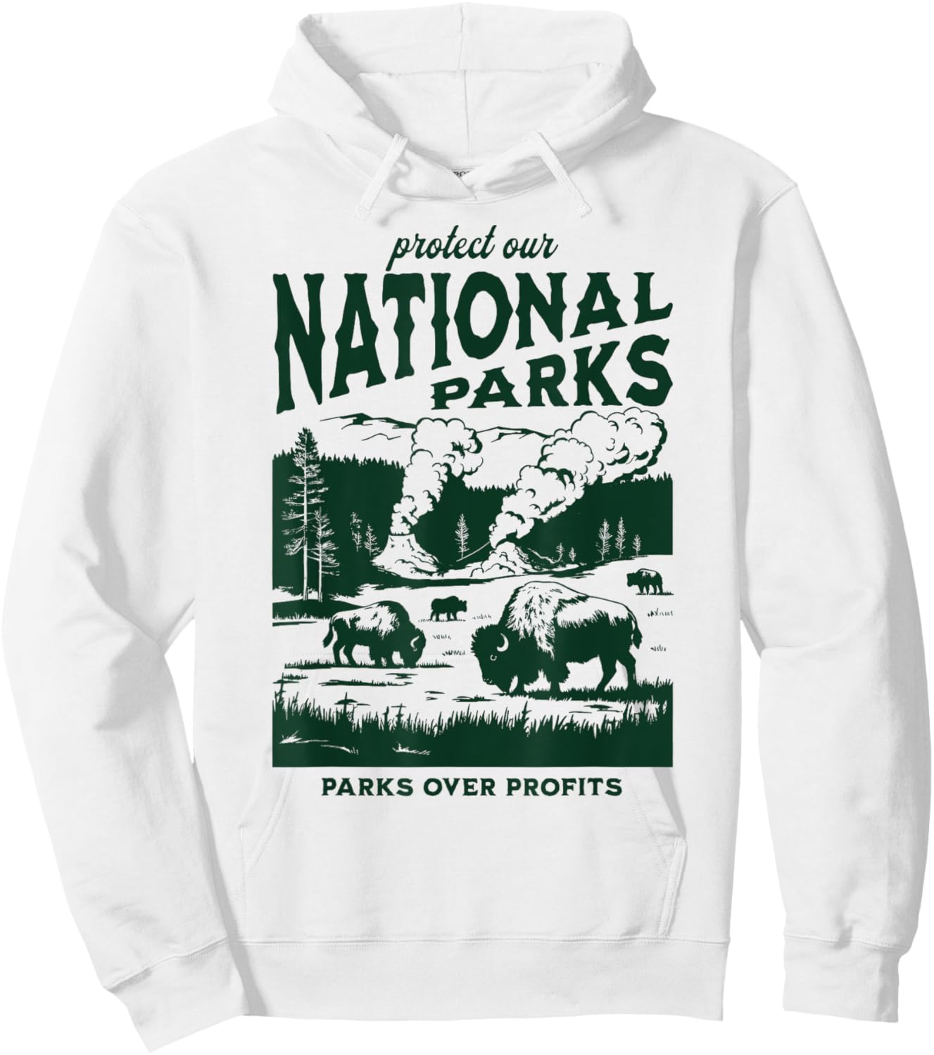 Protect Our National Parks Defund Doge Parks Not Profits Hoodie - Hoodie | White