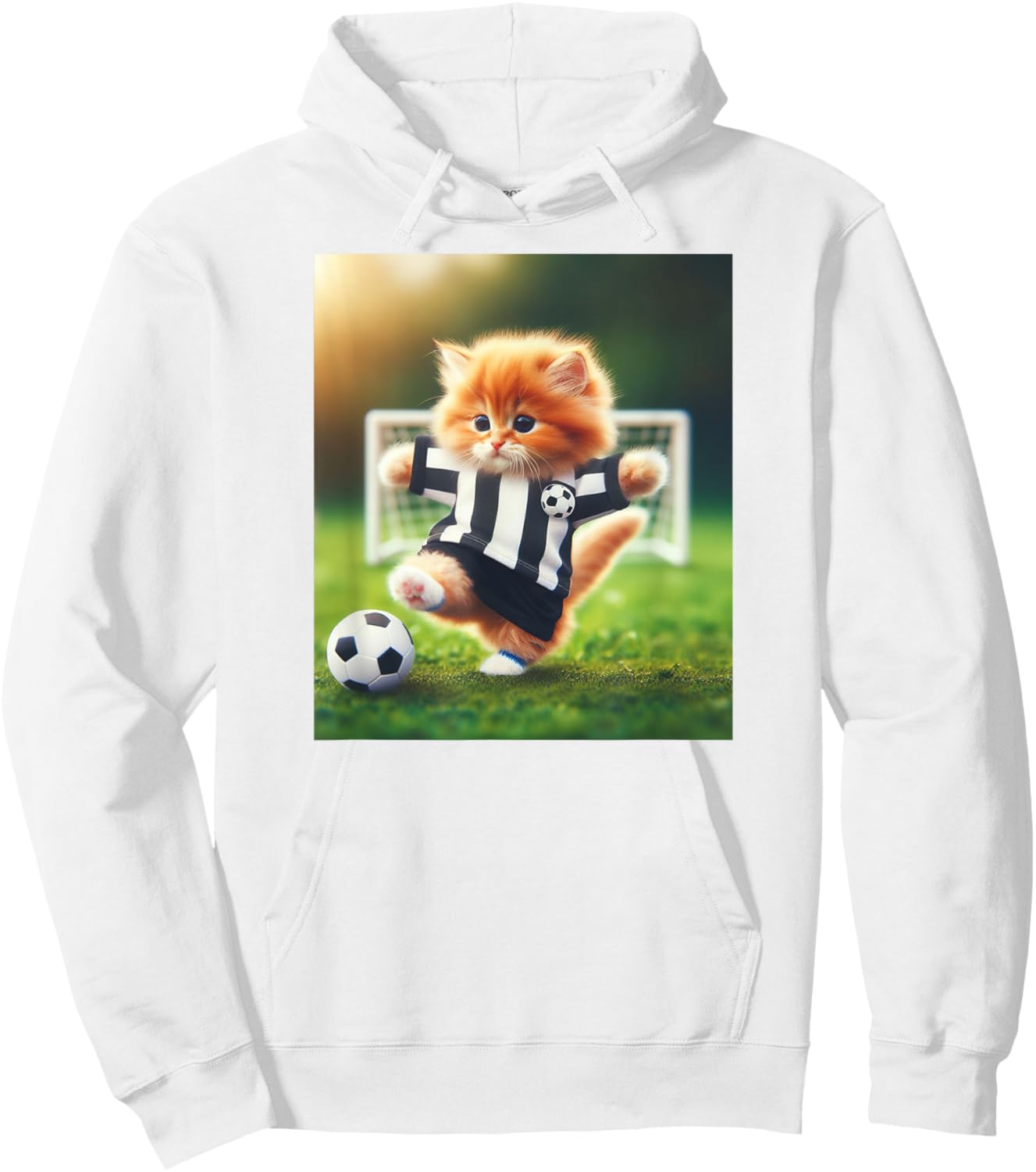 Soccer Referee Cat Men Women Kids Hoodie - Hoodie | White
