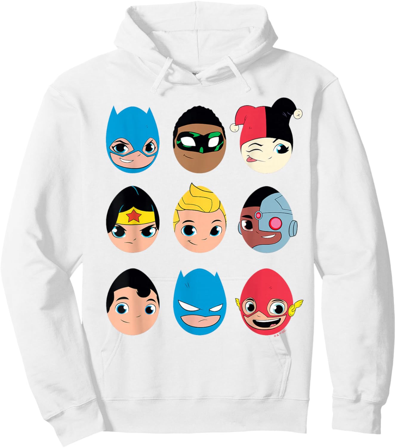 DC Super Friends Easter Egg Heads Hoodie - Hoodie | White