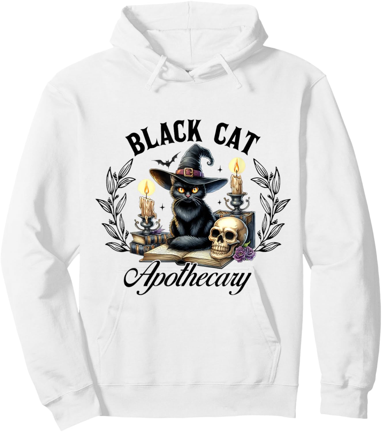 Black Cat Apothecary Funny Halloween Witchy Women Pet Love Hoodie - Hoodie | White