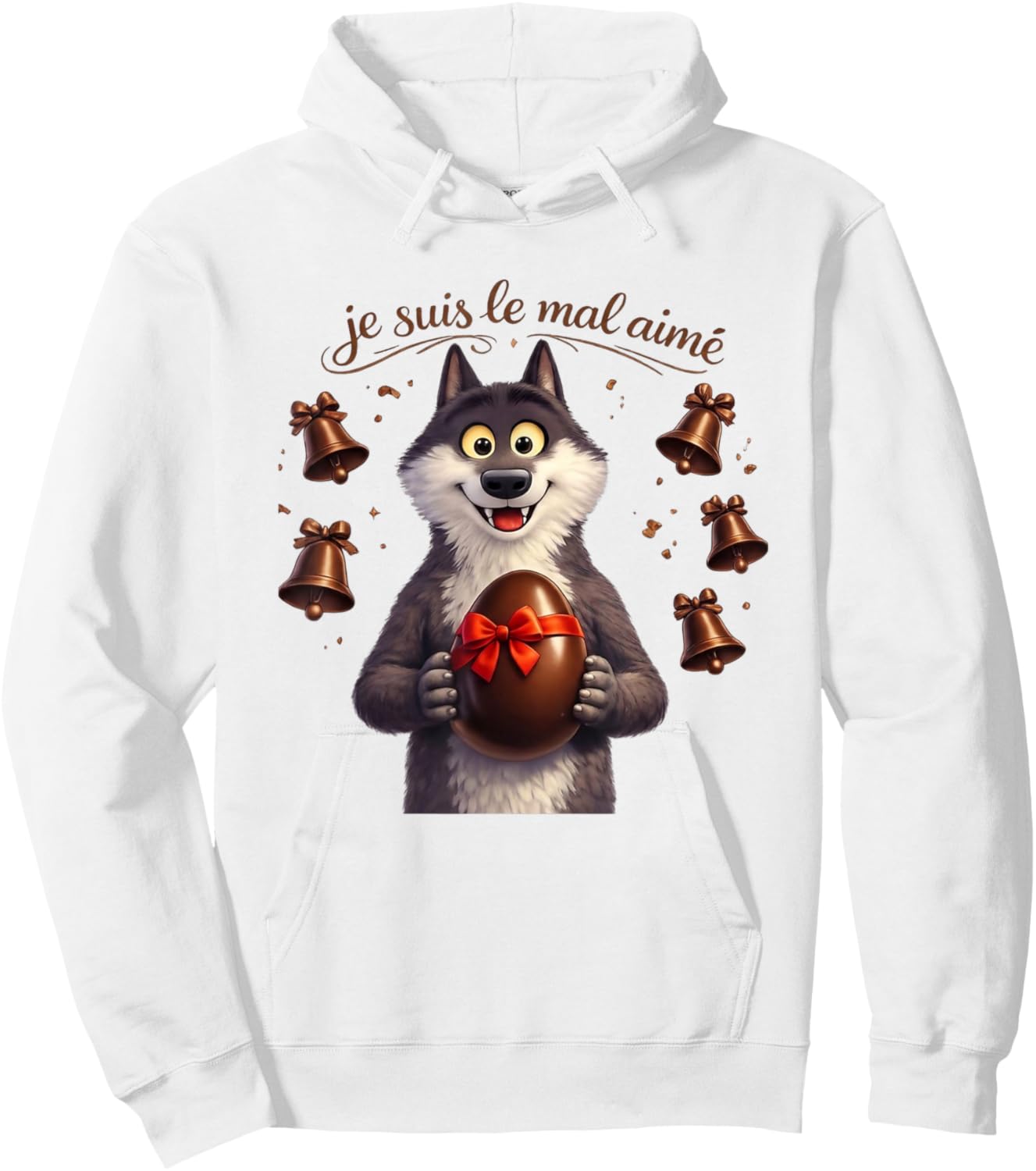 Le Loup Le Mal Aimé Easter Egg and Bells Chocolate Hoodie - Hoodie | White