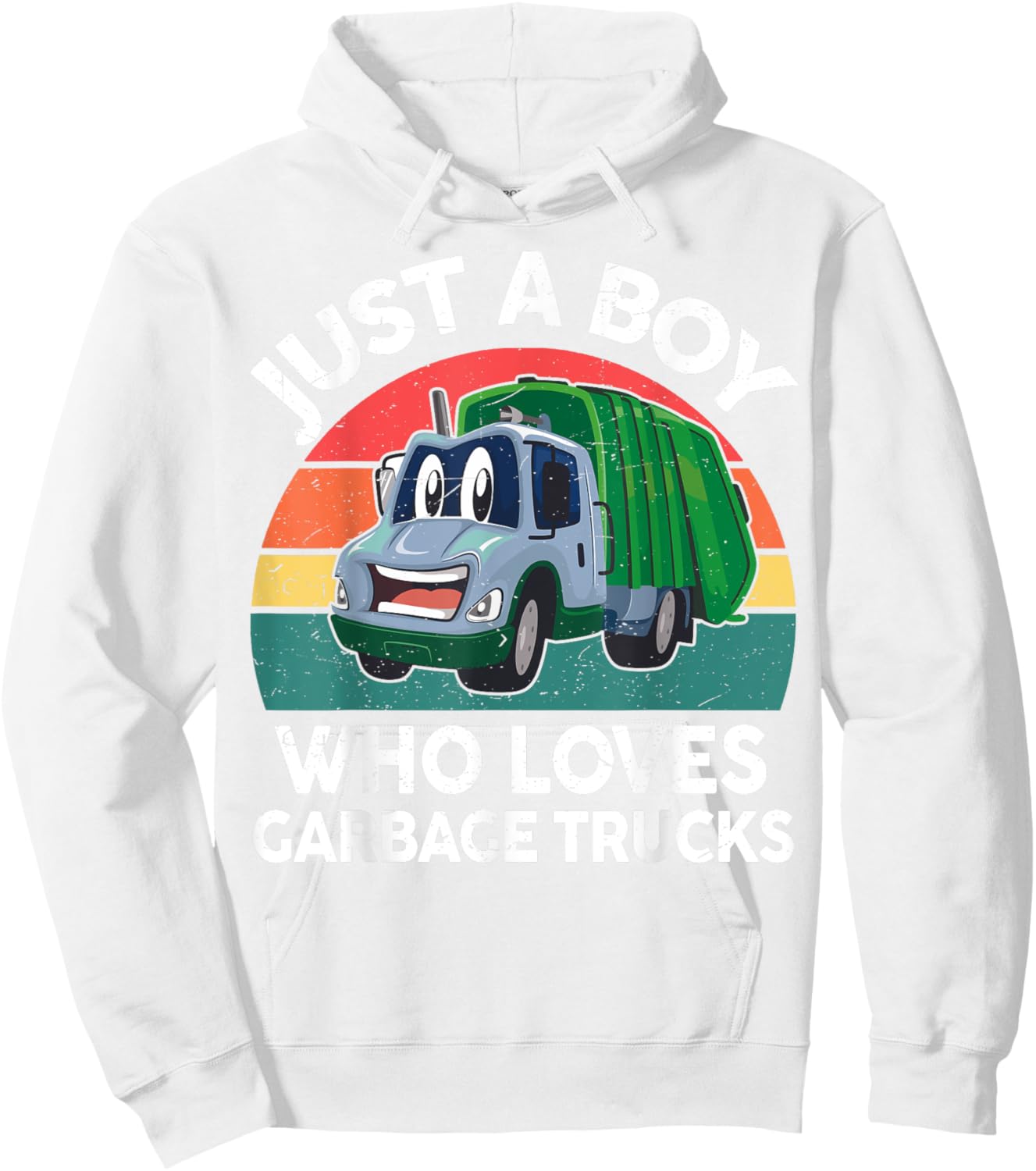 Toddler Boy Who Loves Garbage Trucks Shirt Trash Truck Kids Hoodie - Hoodie | White