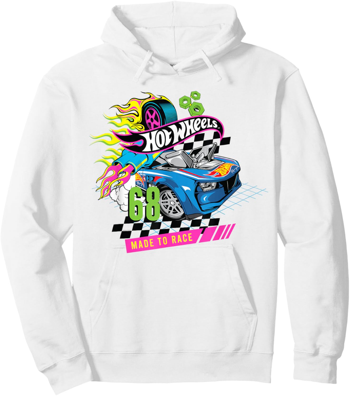 Hot Wheels Hyper Garage Made to Race Hoodie - Hoodie | White
