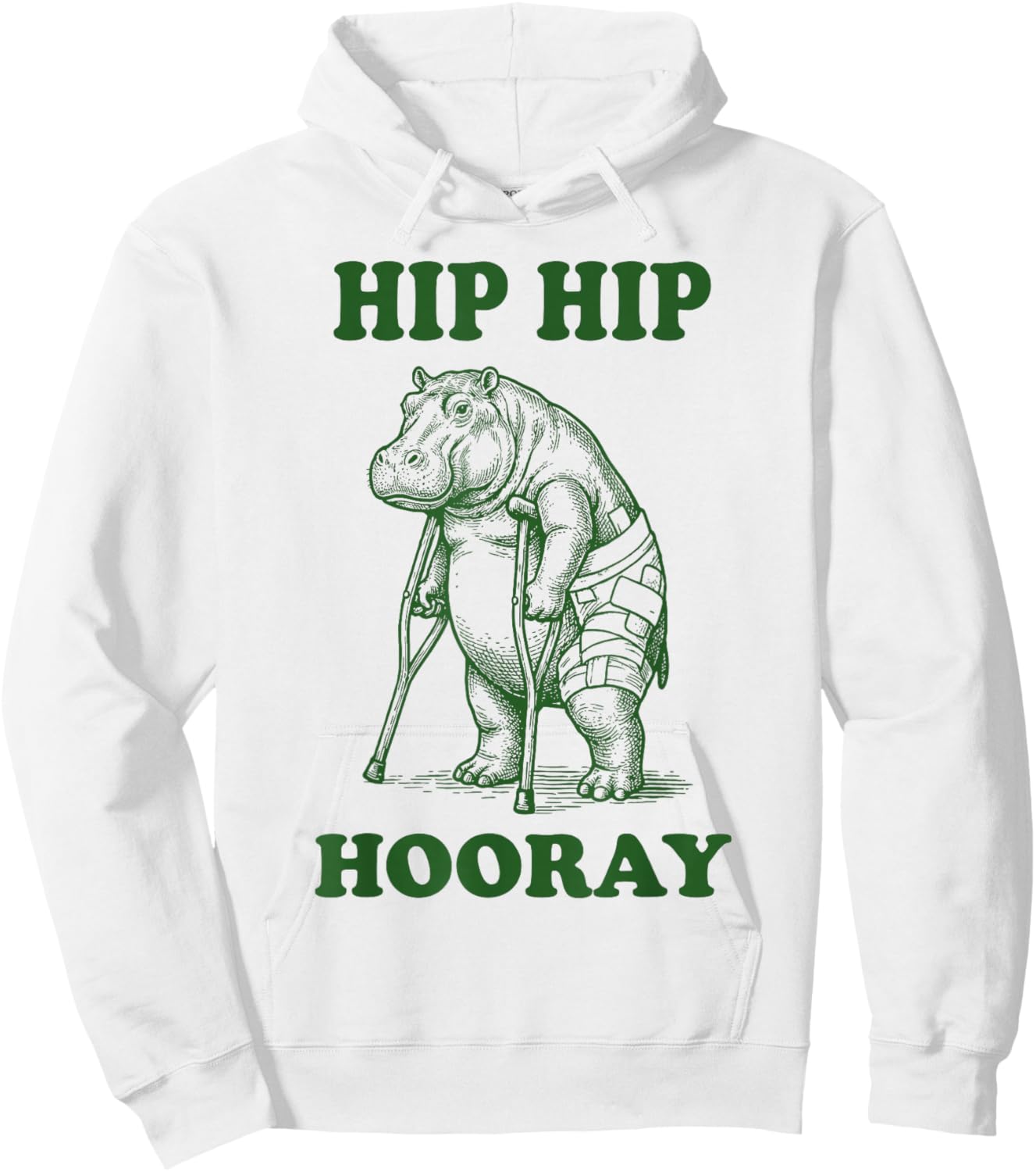 Hip Hip Hooray Hip Replacement Recovery Hoodie - Hoodie | White