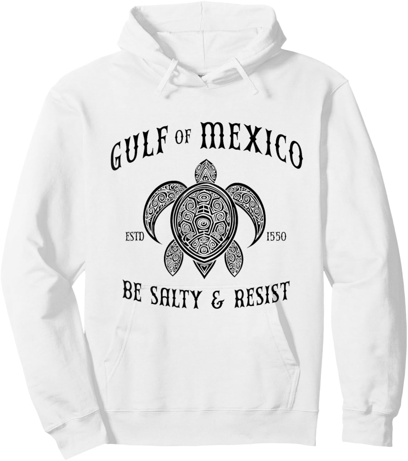 Gulf of Mexico Be Salty and Resist Hoodie - Hoodie | White