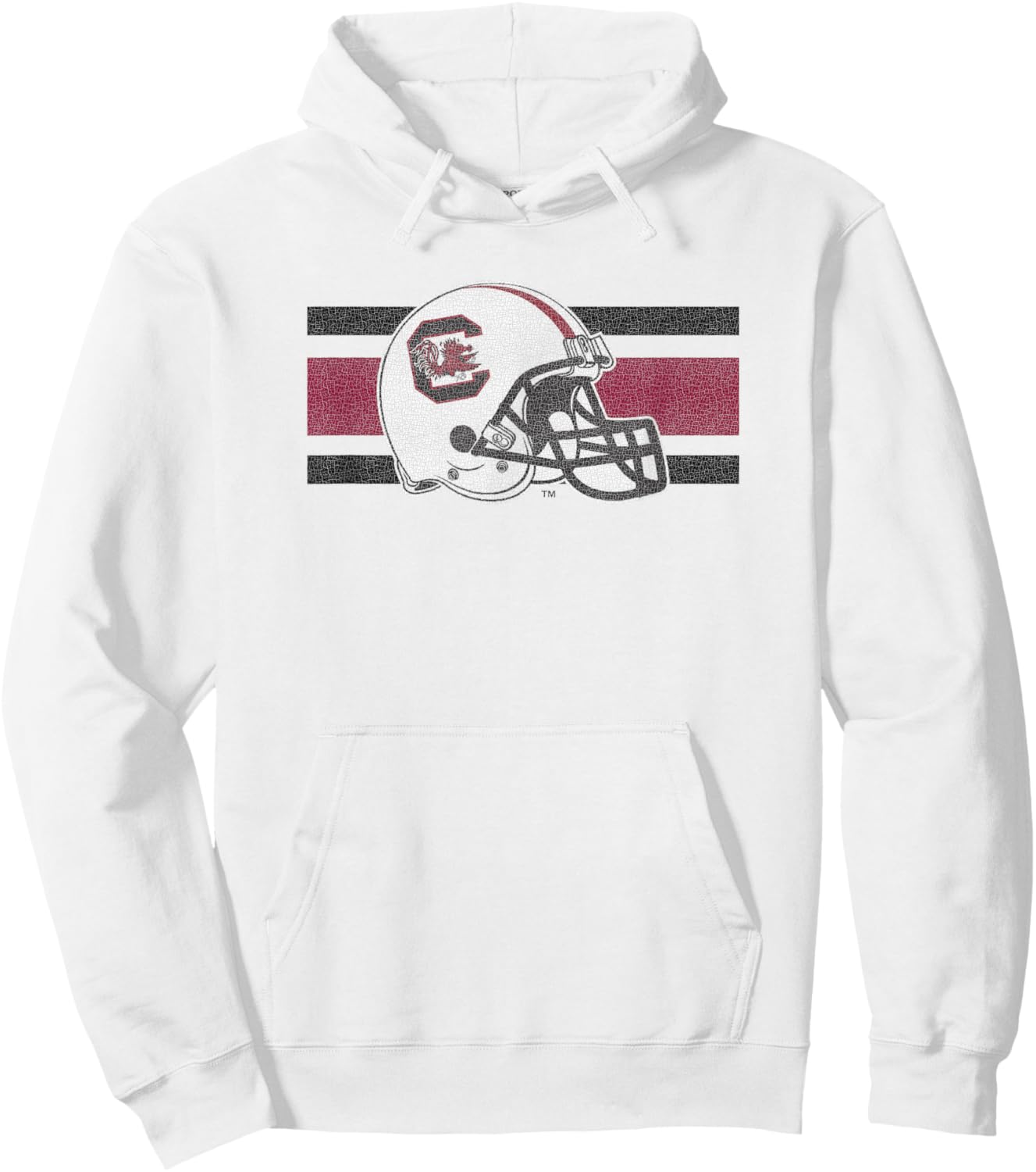 South Carolina Gamecocks Football Retro Helmet Gray Hoodie - Hoodie | White