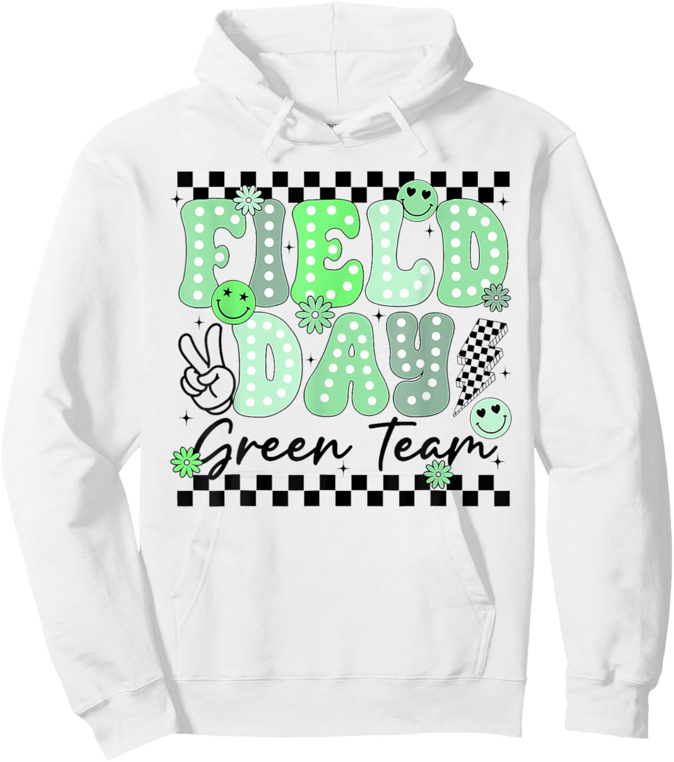 Field Day Green Team Hoodie - Hoodie | White