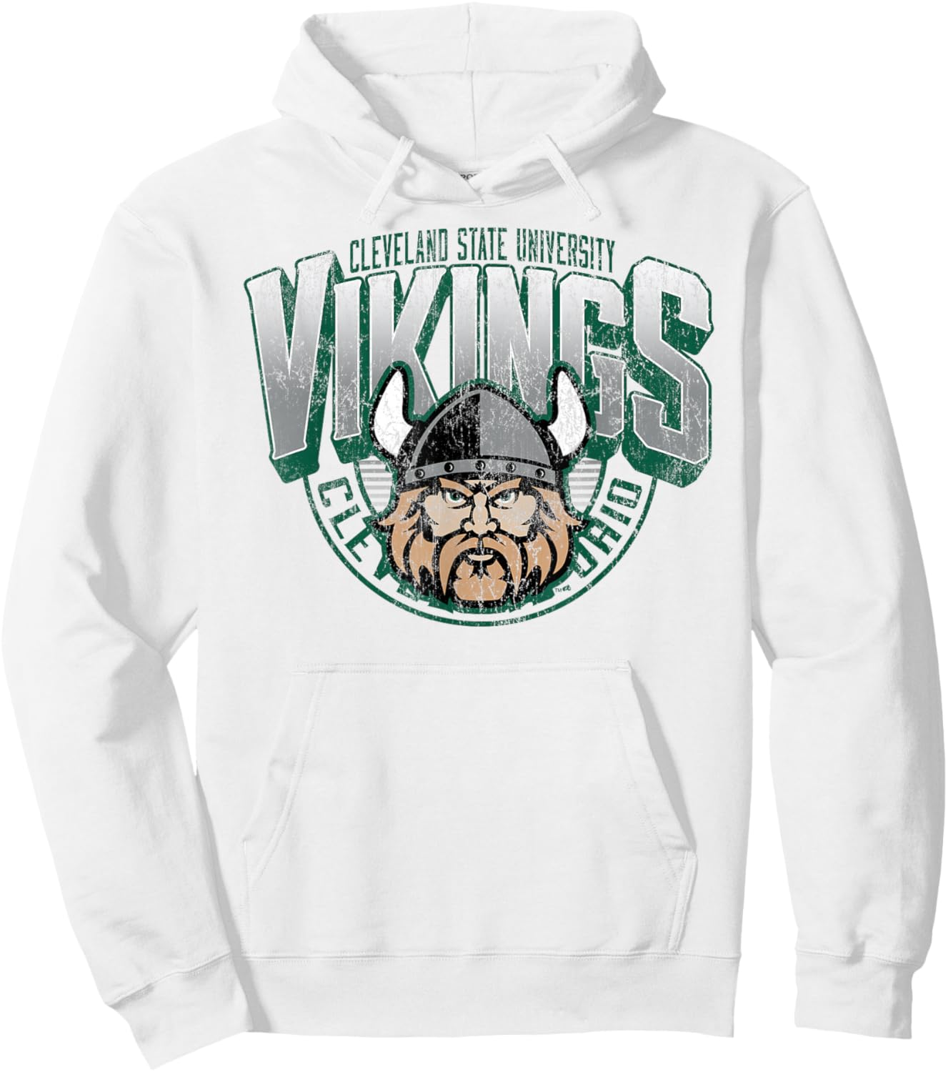 Cleveland State Vikings Vintage Major Gray Hoodie - Hoodie | White