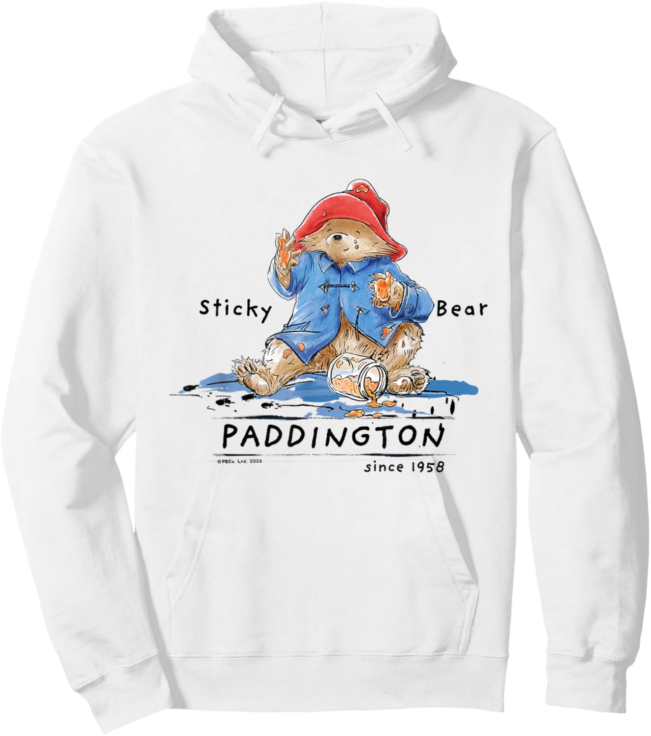 Paddington Sticky Bear Classic Illustration Hoodie - Hoodie | White
