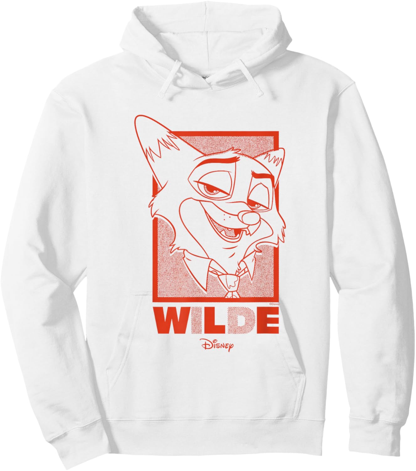 Disney Zootopia 2 Nick Wilde Bold Neon Graphic Hoodie - Hoodie | White