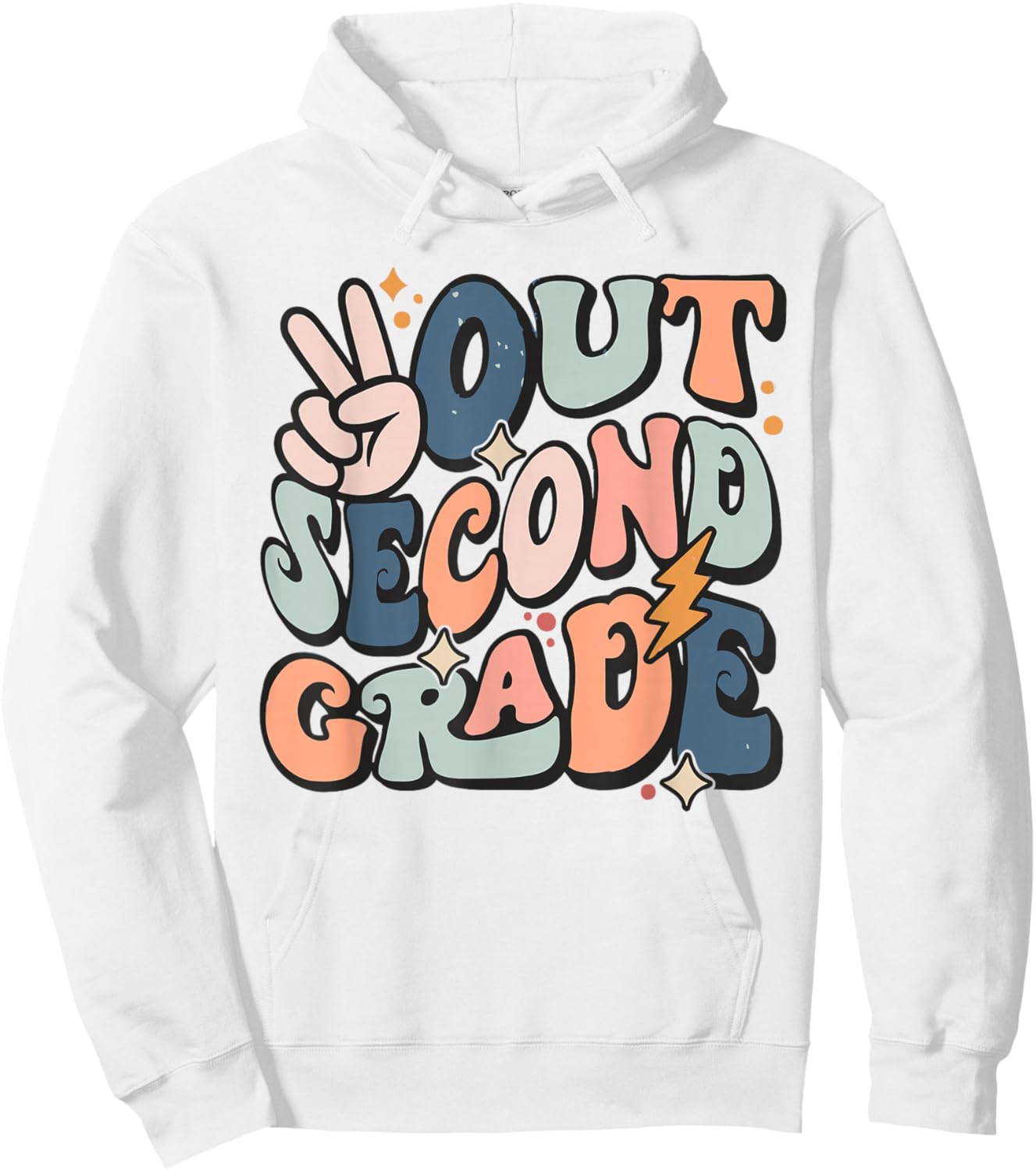 Last Day Of 2nd Grade Smile Face Peace Out Third Grade Hoodie - Hoodie | White