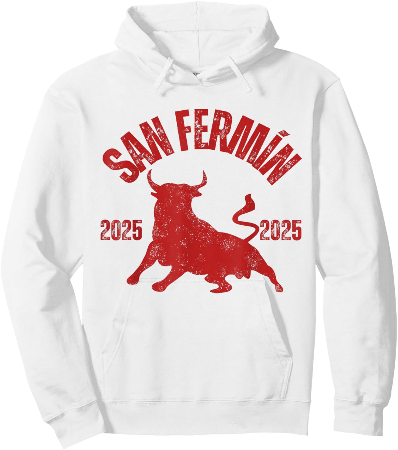 San Fermín 2025, bull running, Pamplona 2025 festival Hoodie - Hoodie | White