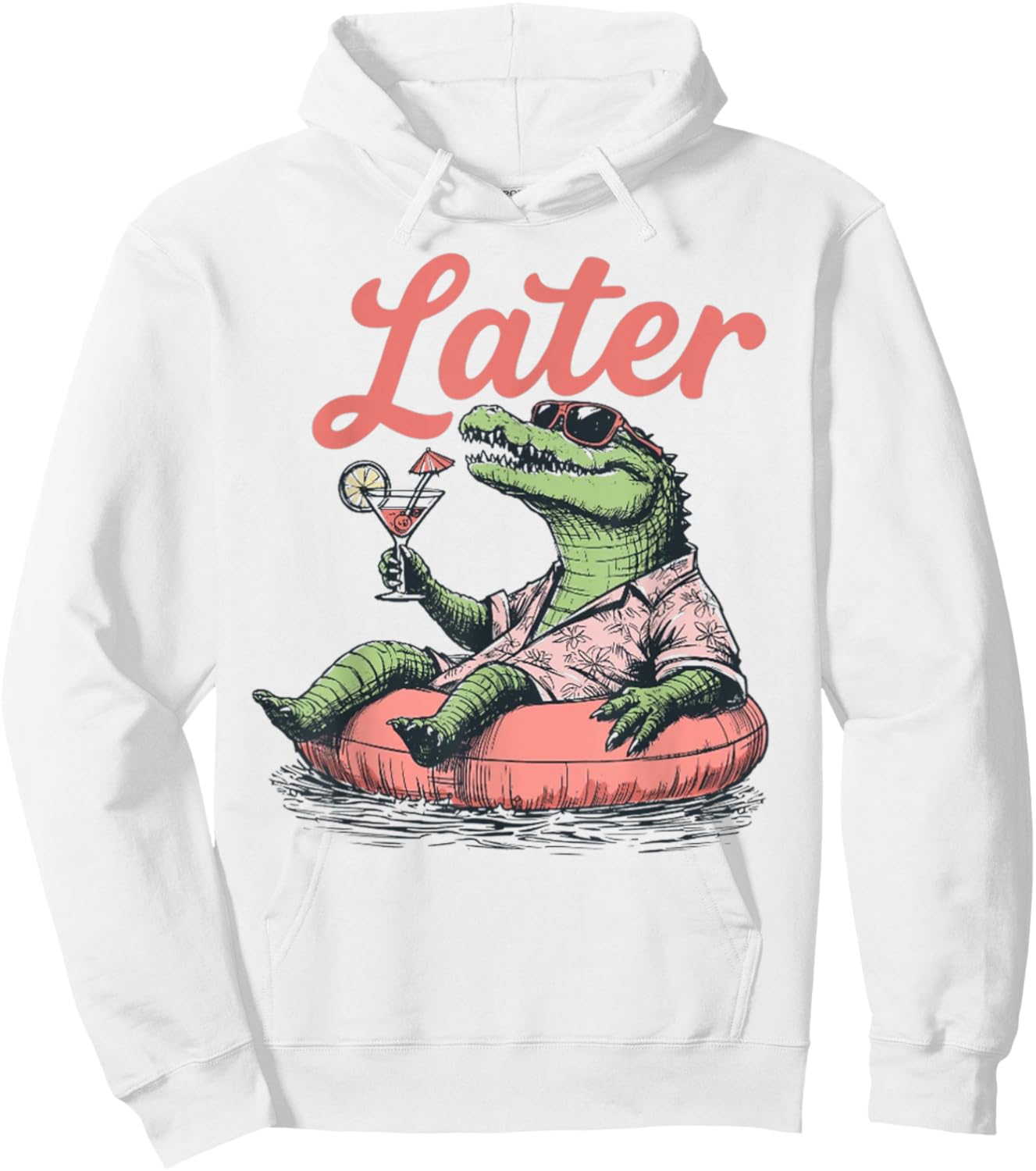 See You Later Teacher Summer Alligator Last Day of School Hoodie - Hoodie | White