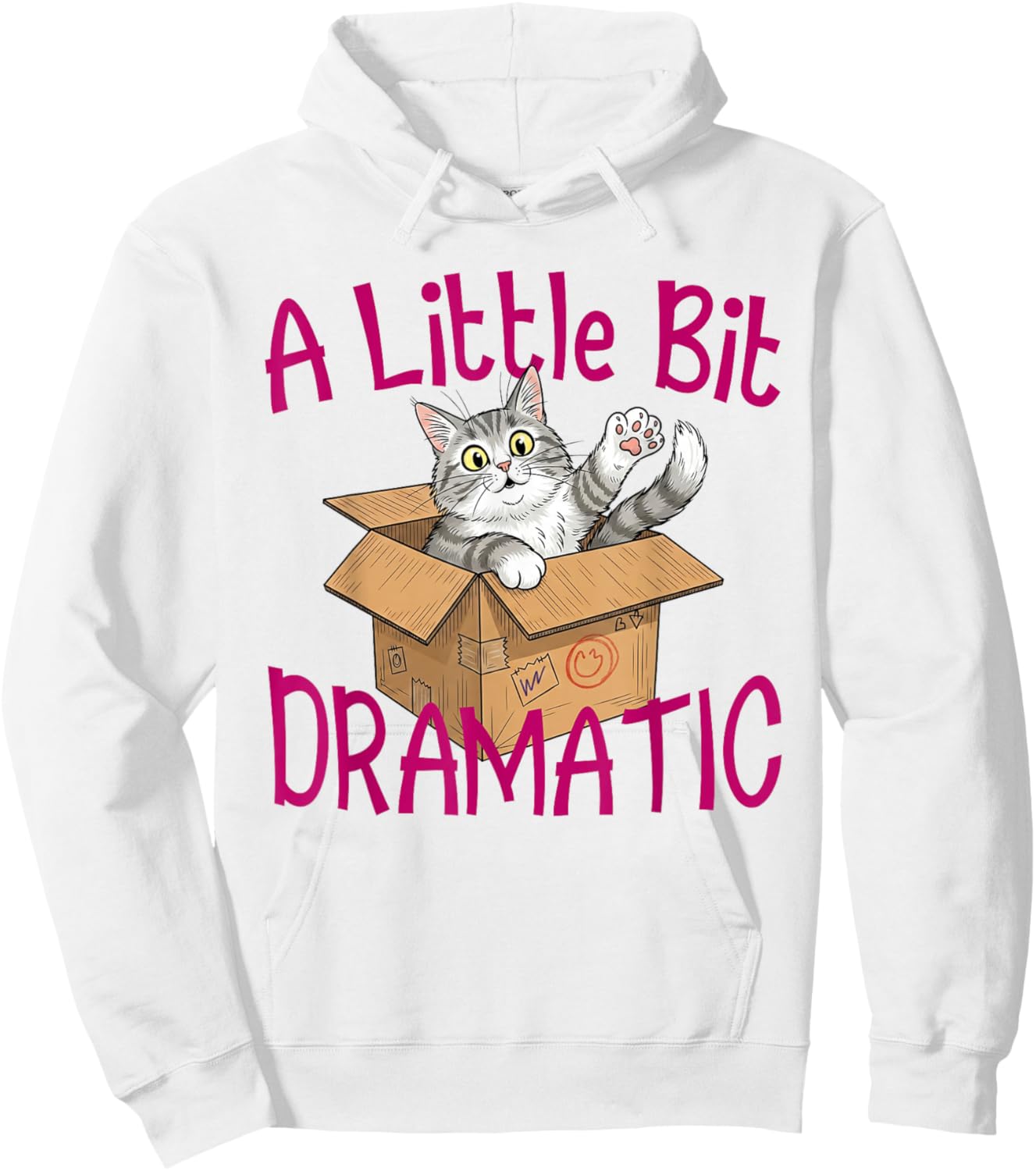 A Little Bit Dramatic Funny Sassy Quote Y2K Retro Hoodie - Hoodie | White
