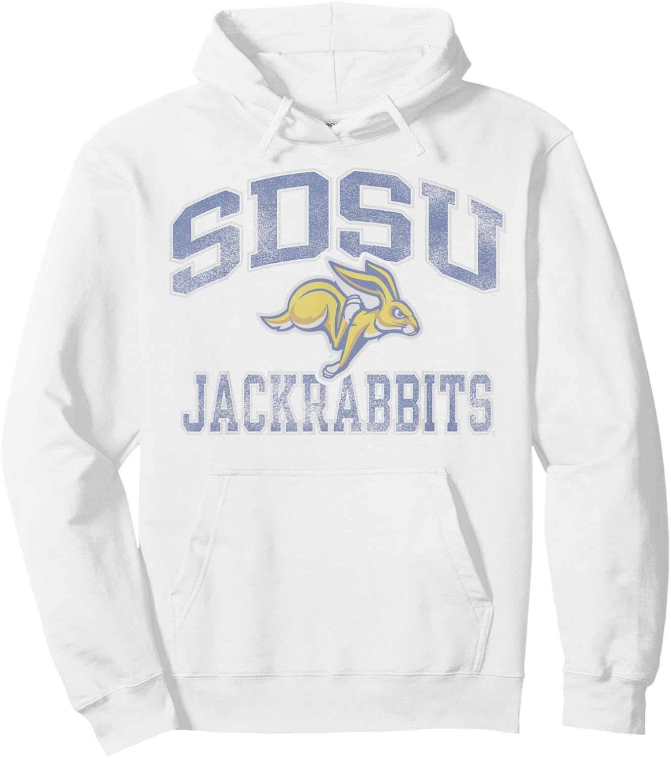 South Dakota State Jackrabbits Vintage Worn Gray Hoodie - Hoodie | White