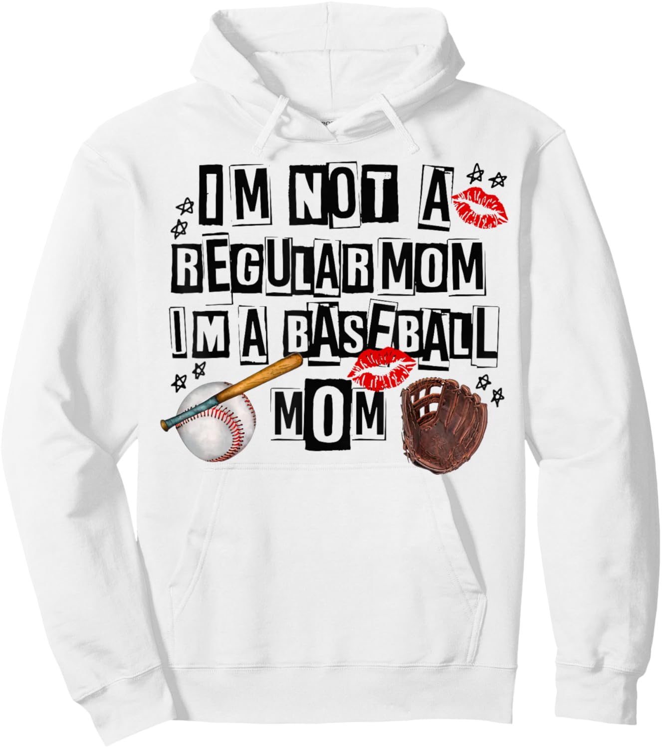 I'm Not A Regular Mom I'm A Baseball Mom Mother's Day Hoodie - Hoodie | White