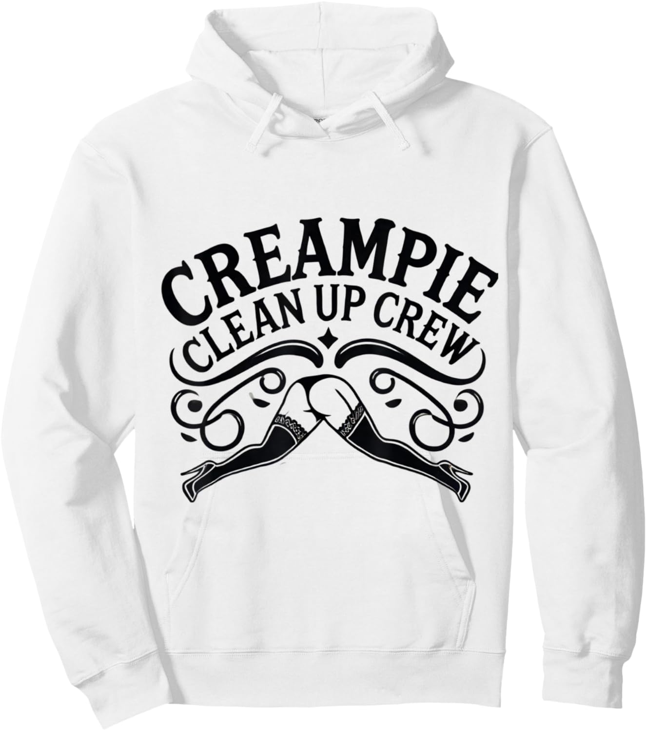 Creampie Clean Up Crew Swinger Lifestyle Naughty Adult Humor Hoodie - Hoodie | White