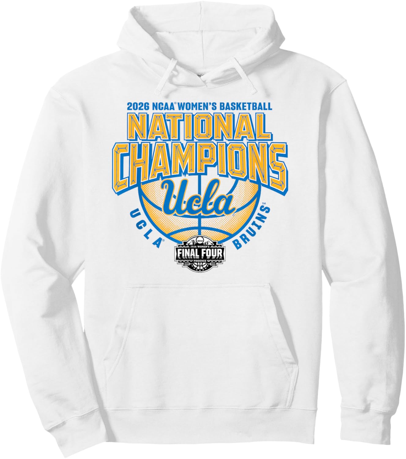 UCLA Women's Basketball National Champions March Madness Hoodie - Hoodie | White