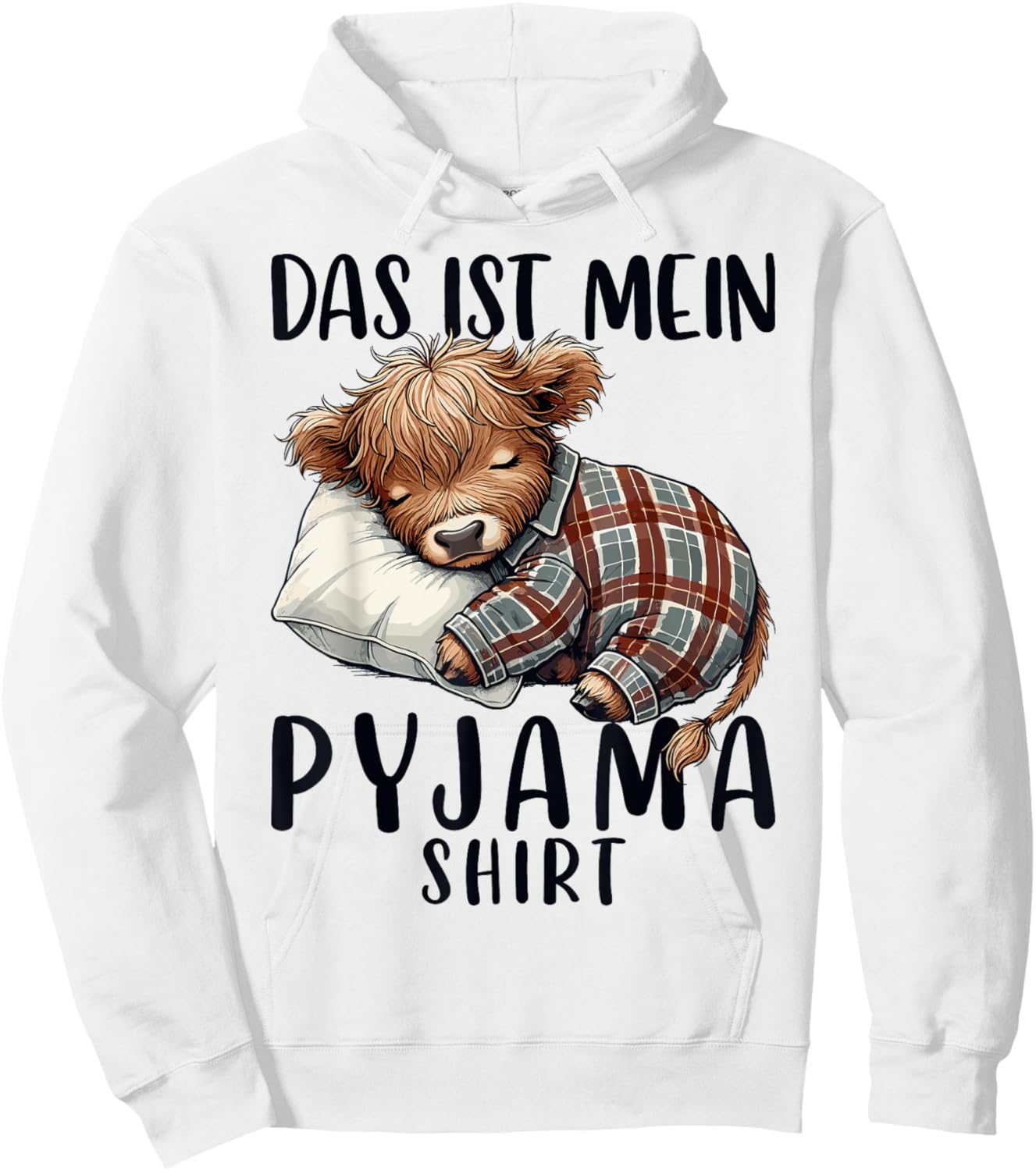 Sleep Shirt Highland Cow Highland Cow Sleep Pyjama Hoodie - Hoodie | White