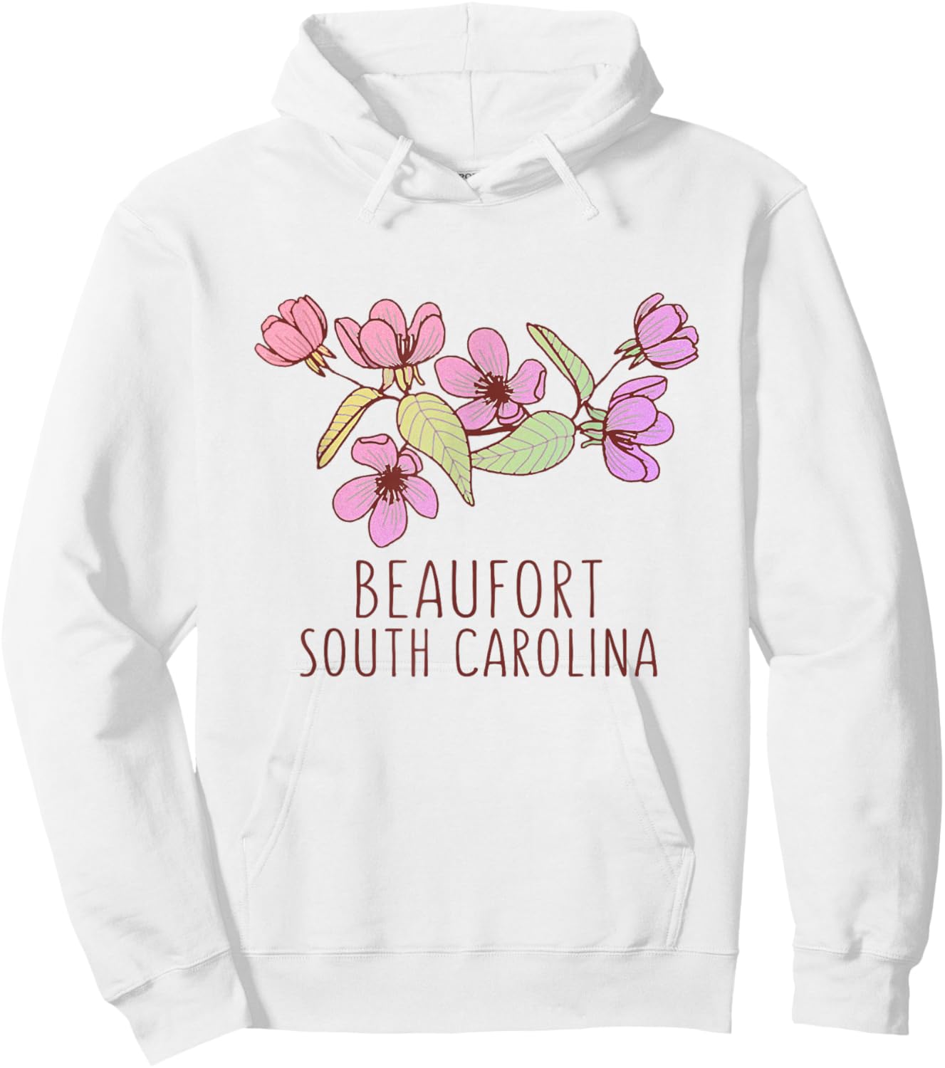 Beaufort South Carolina Wildflowers | Beaufort SC Hoodie - Hoodie | White