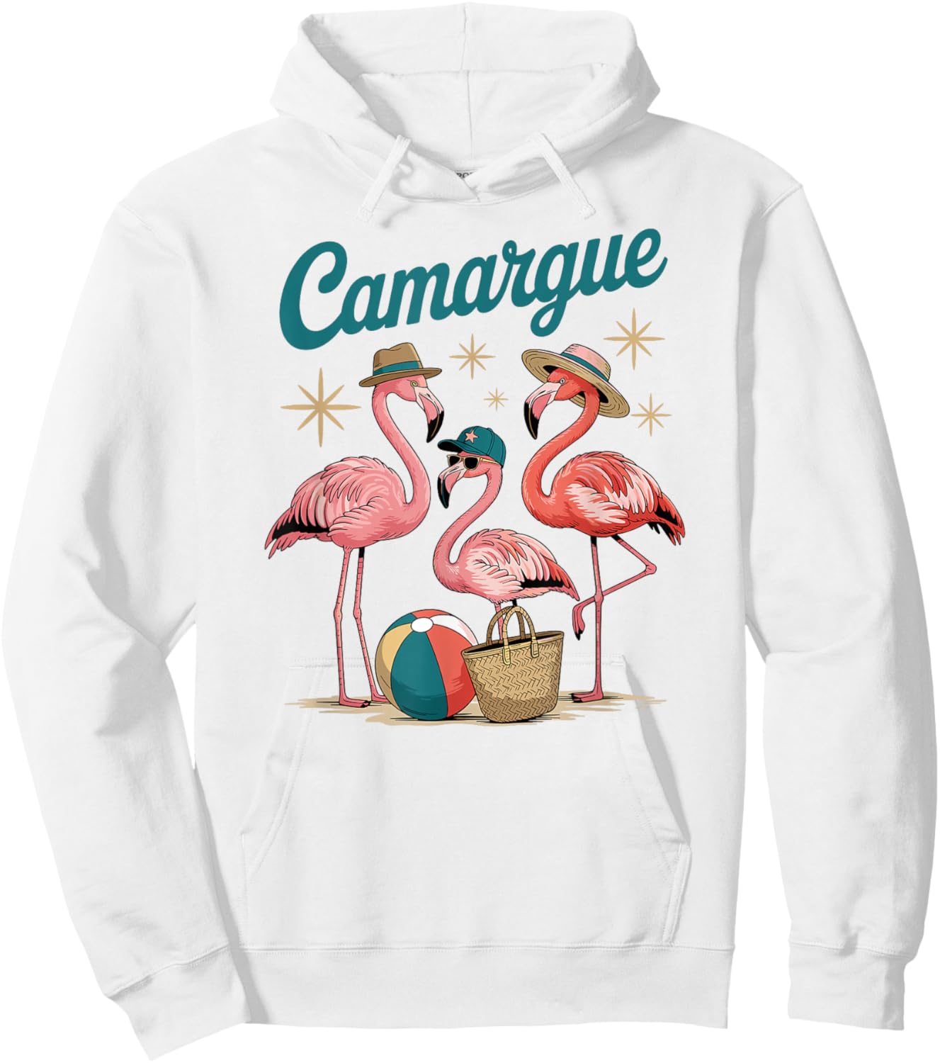 Summer holidays Flamingo in Camargue, A French Adventure Hoodie - Hoodie | White