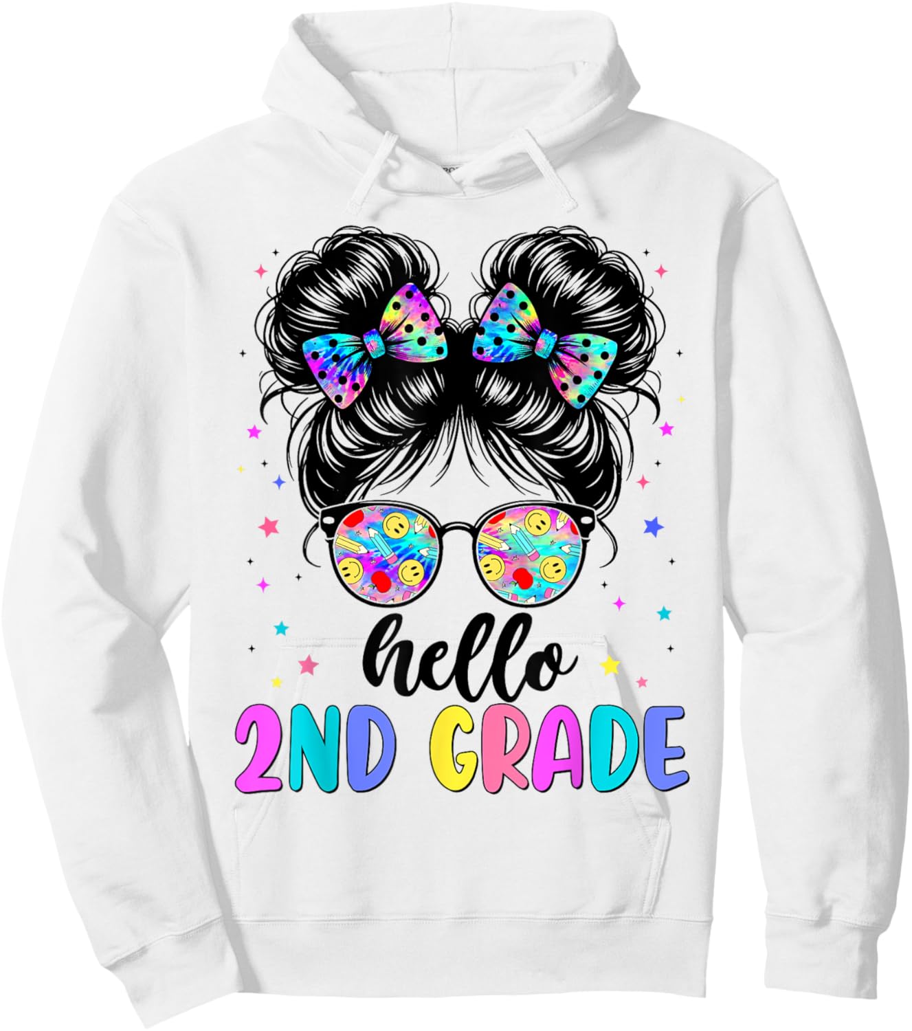 Hello 2nd Grade Shirt Girls Second Grade 1st Day of School Hoodie - Hoodie | White